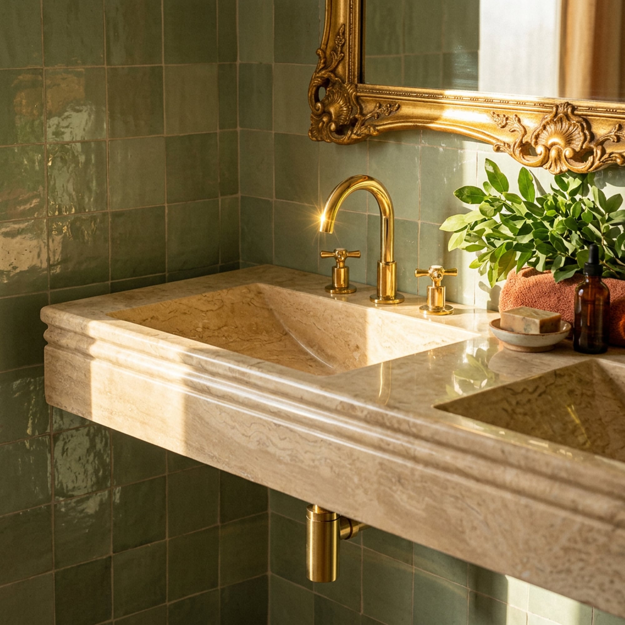Custom Wall Mounted Travertine Sink for Luxury Bathroom …