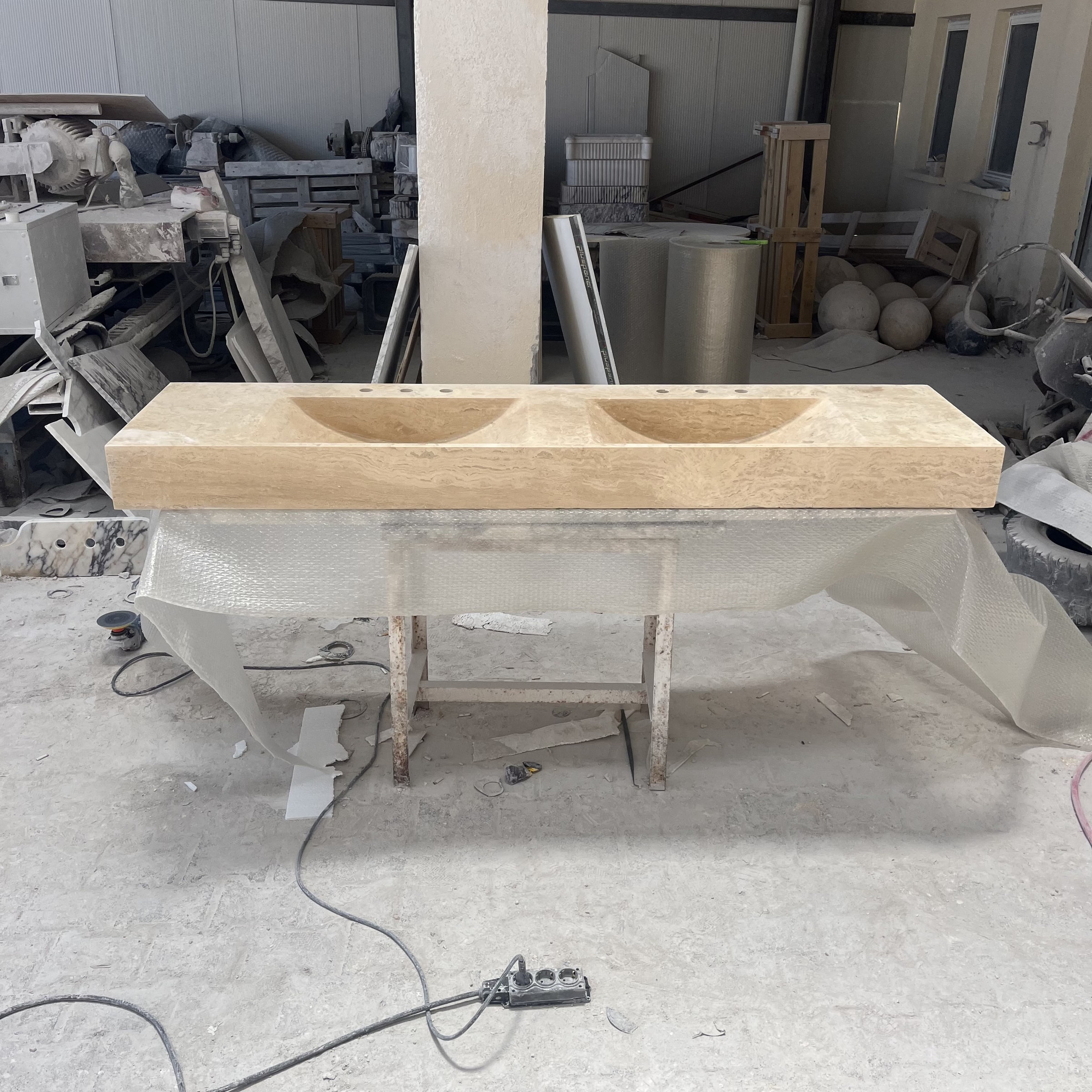 Travertine Marble Sink — view 3