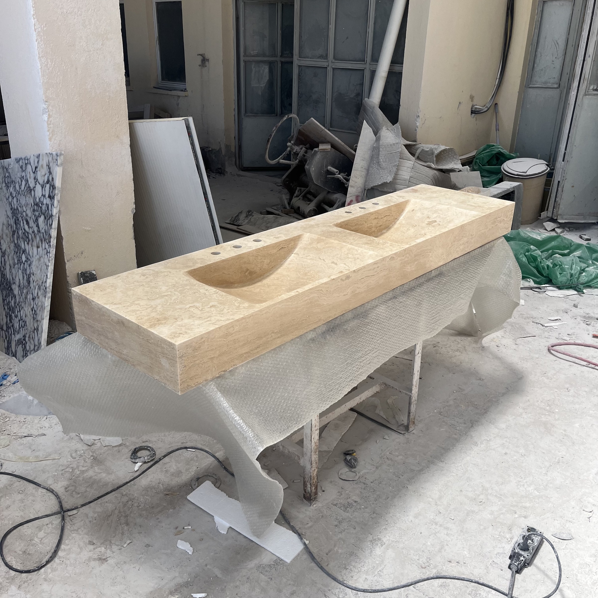 Travertine Marble Sink — view 2