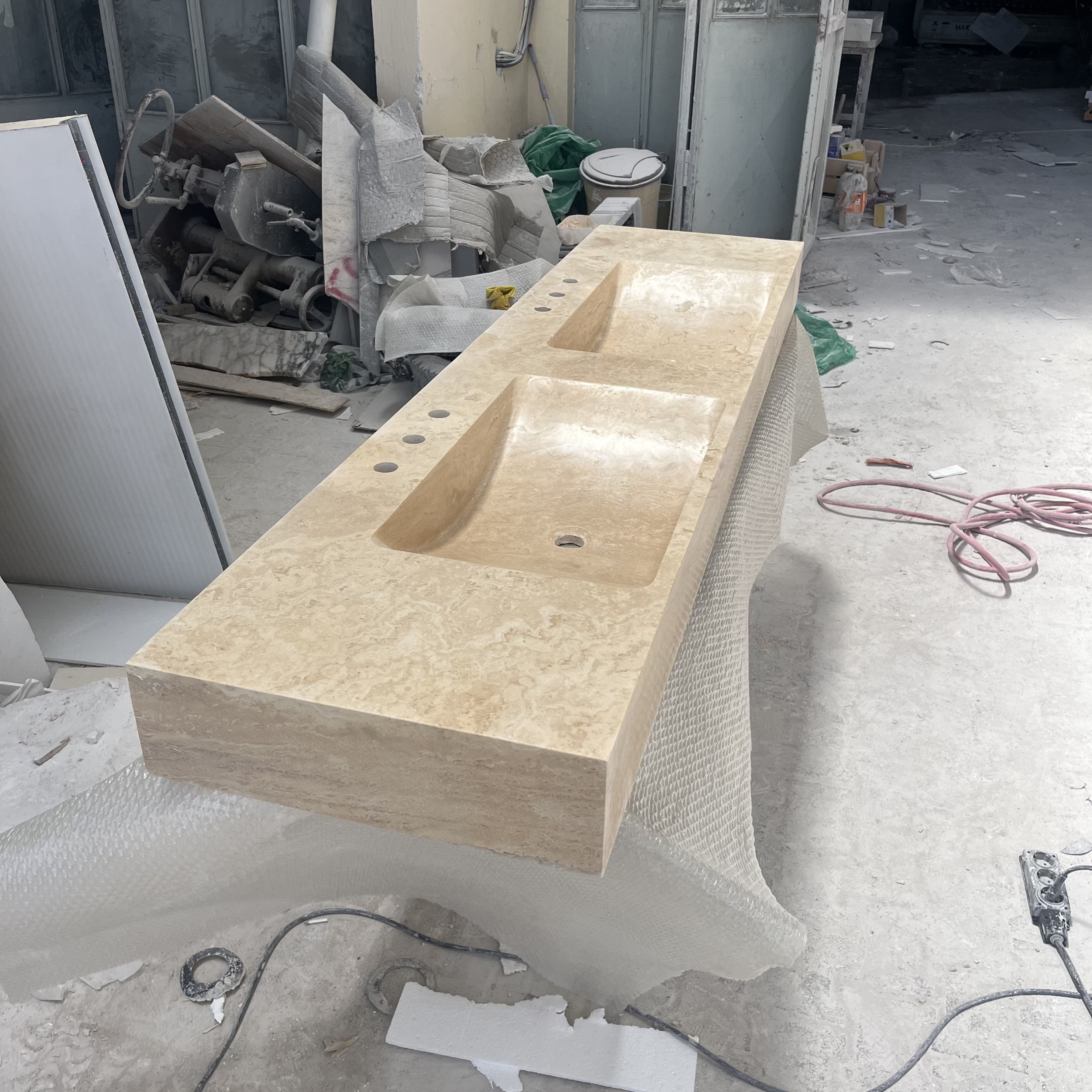 Travertine Marble Sink — view 4