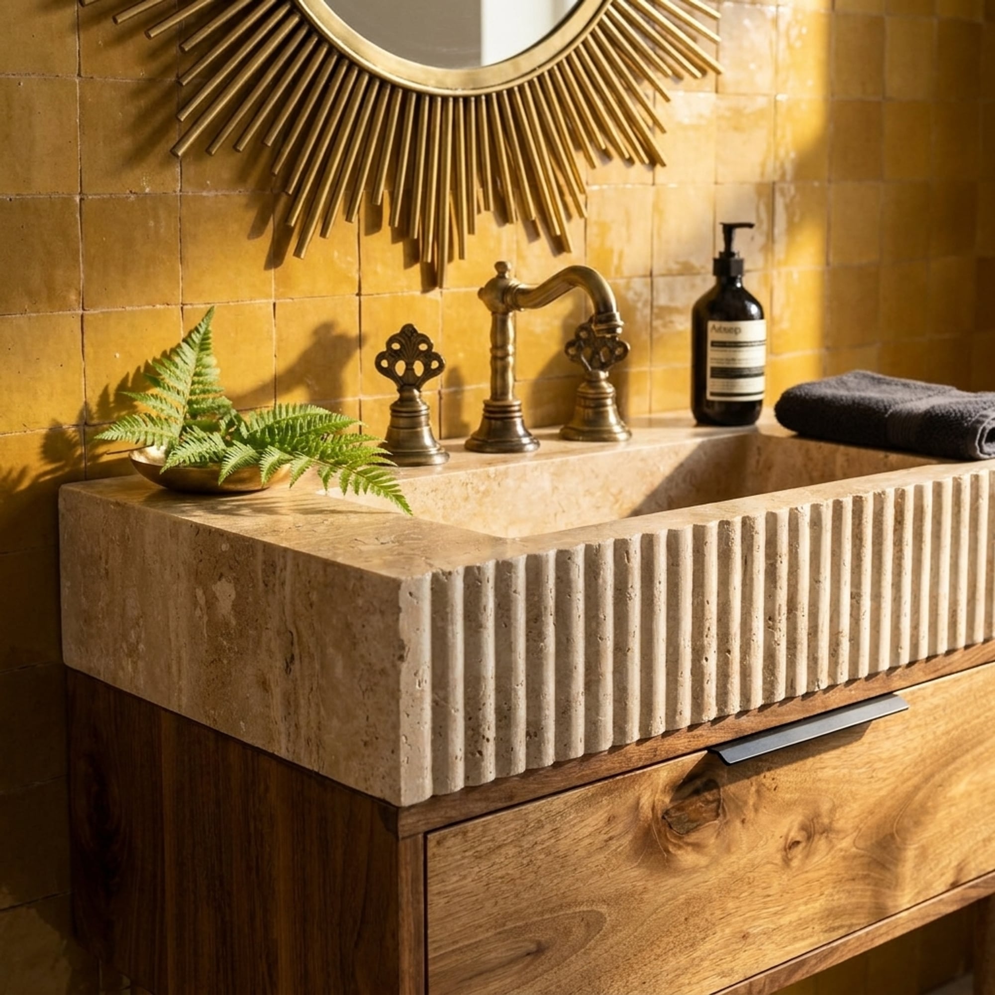 Travertine Marble Vanity