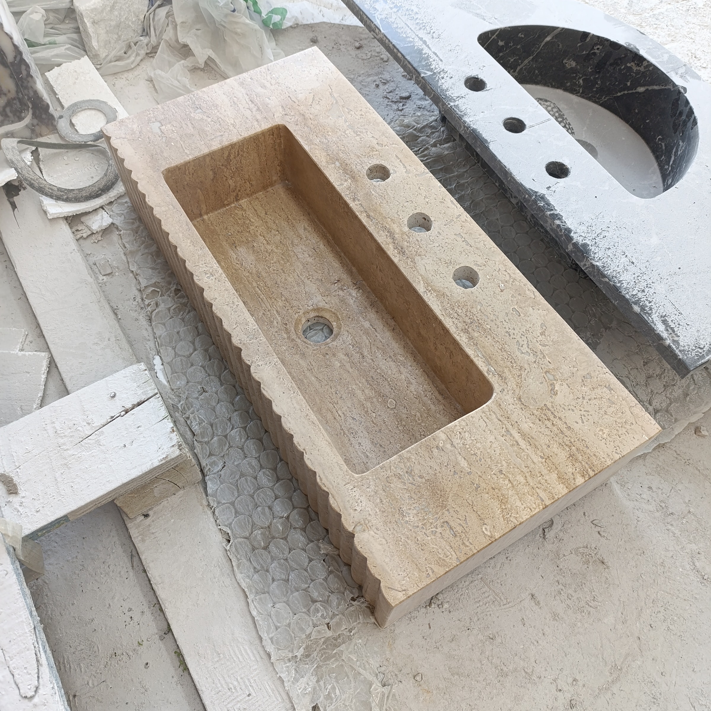 Travertine Marble Vanity — view 3