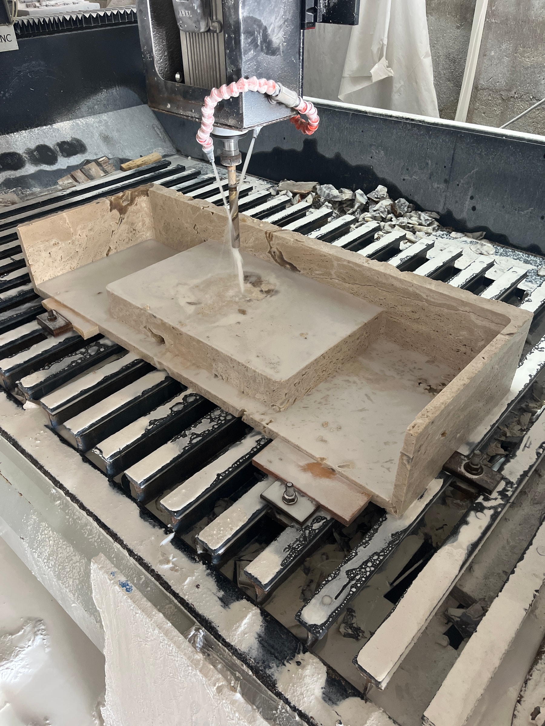 Travertine Marble Sink — view 8