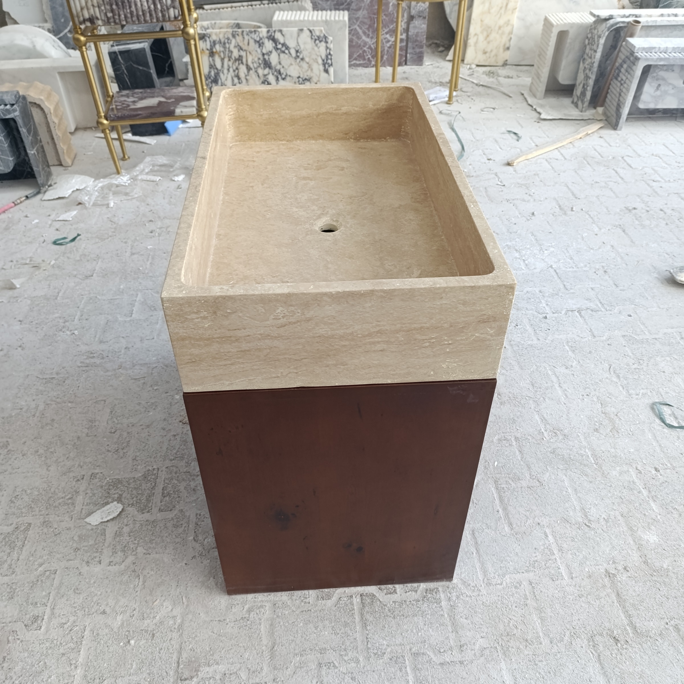 Travertine Marble Vanity — view 7