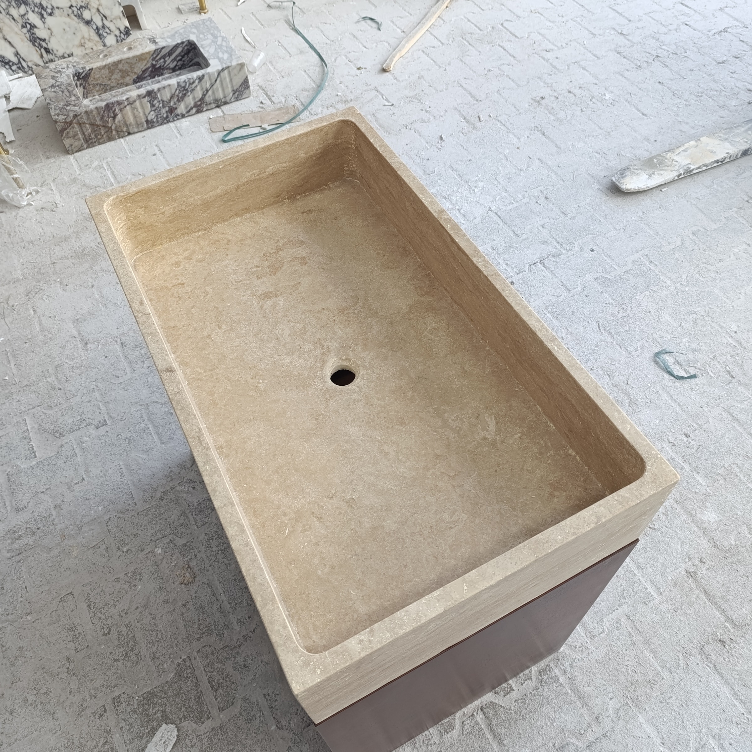 Travertine Marble Vanity — view 8