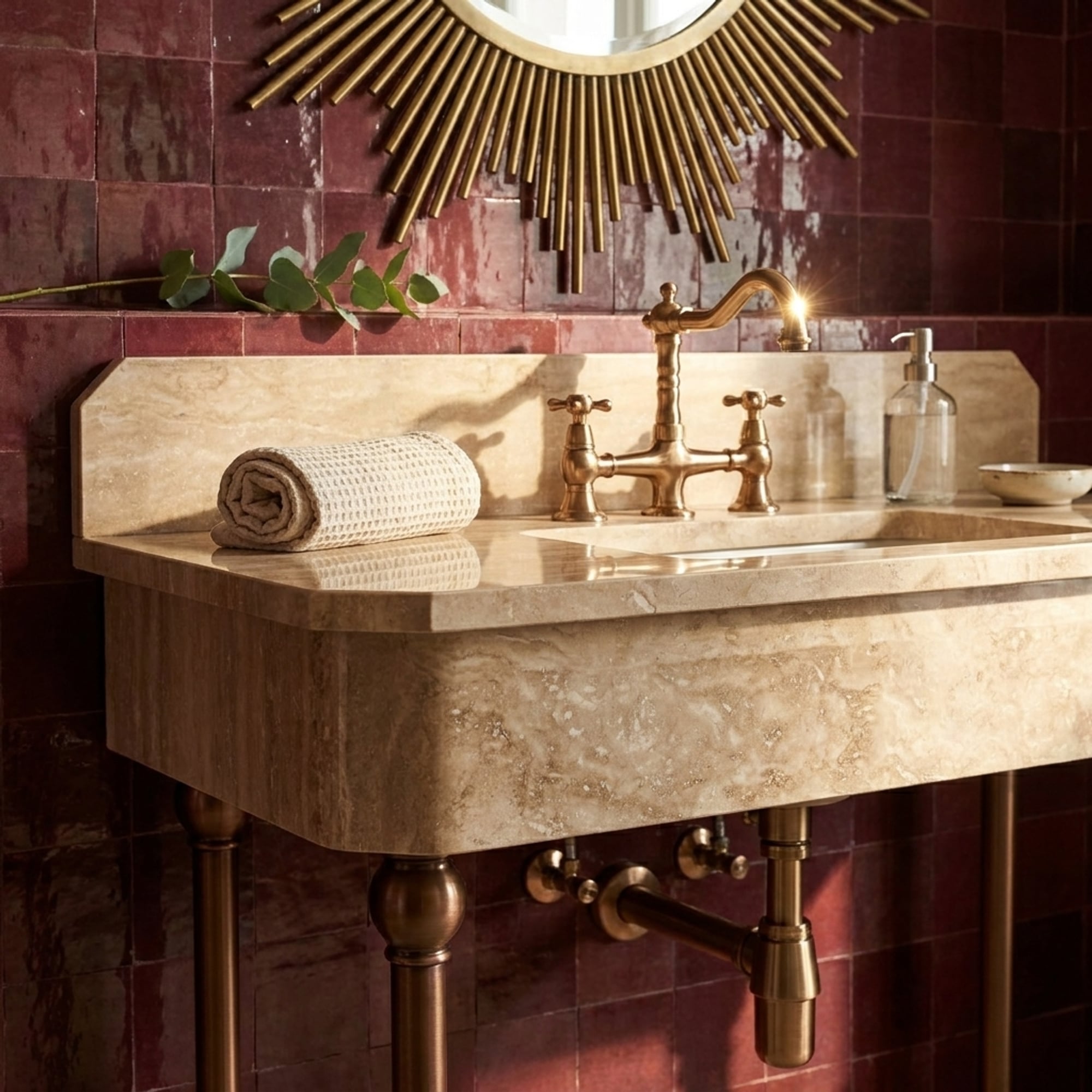 Travertine Marble Sink