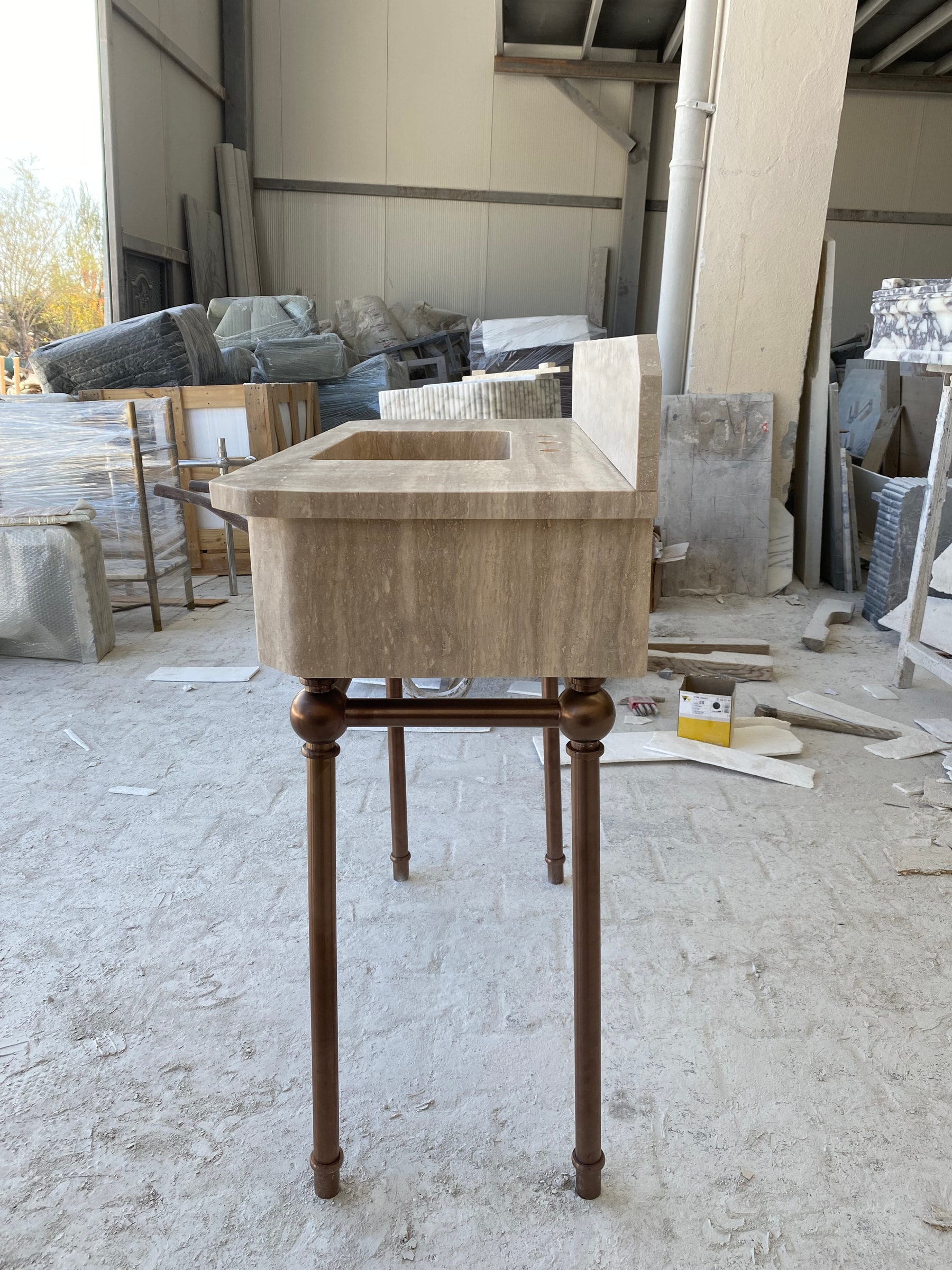 Travertine Marble Sink — view 6