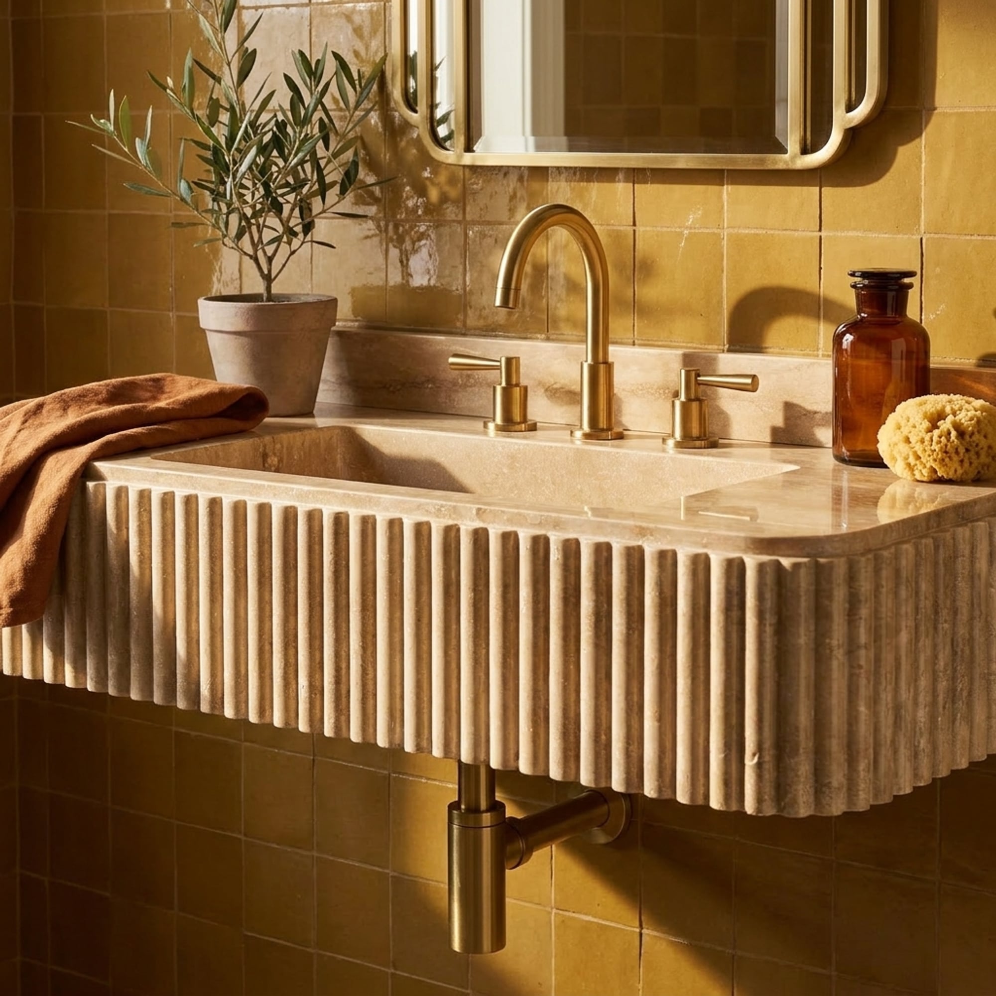 Travertine Marble Sink