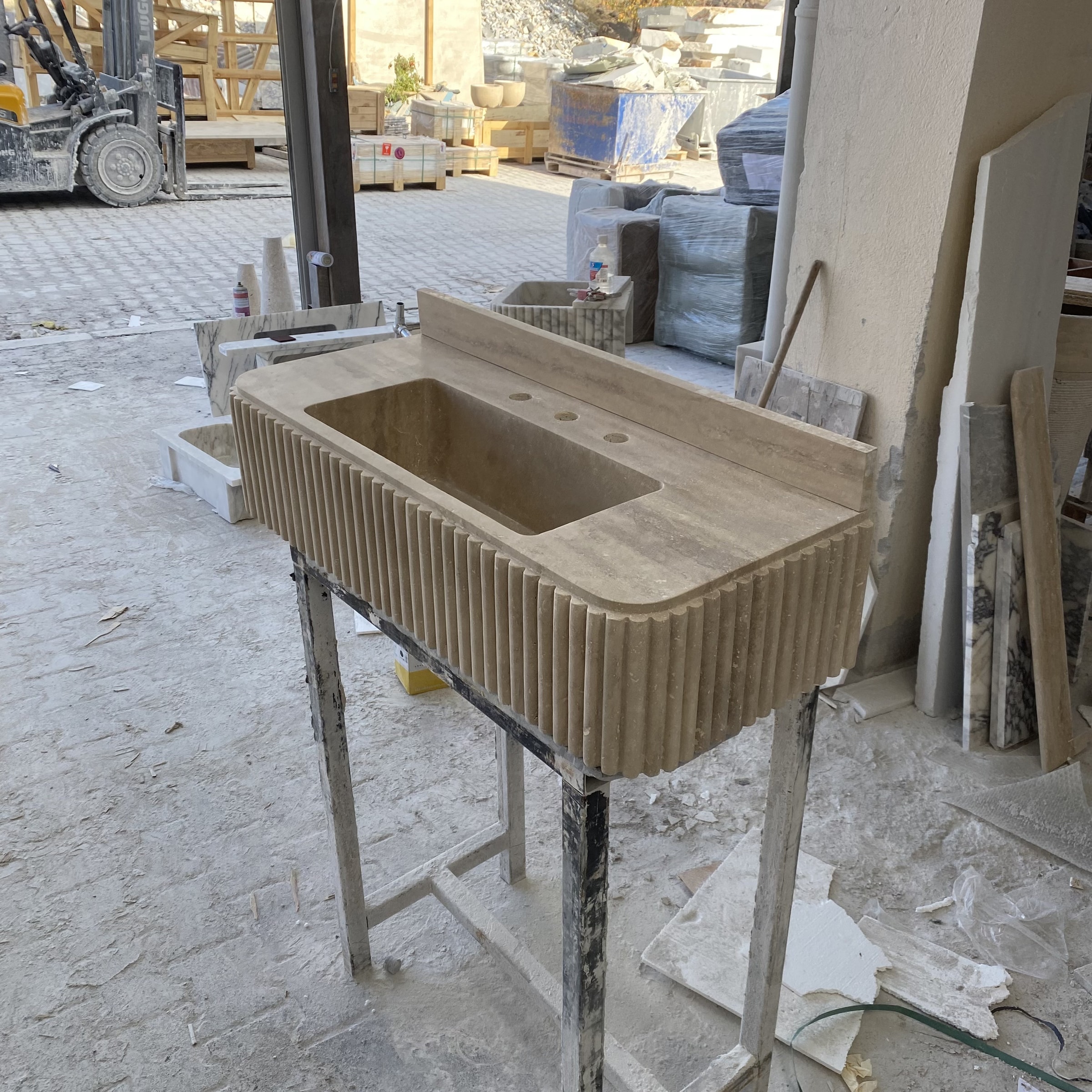 Travertine Marble Sink — view 3