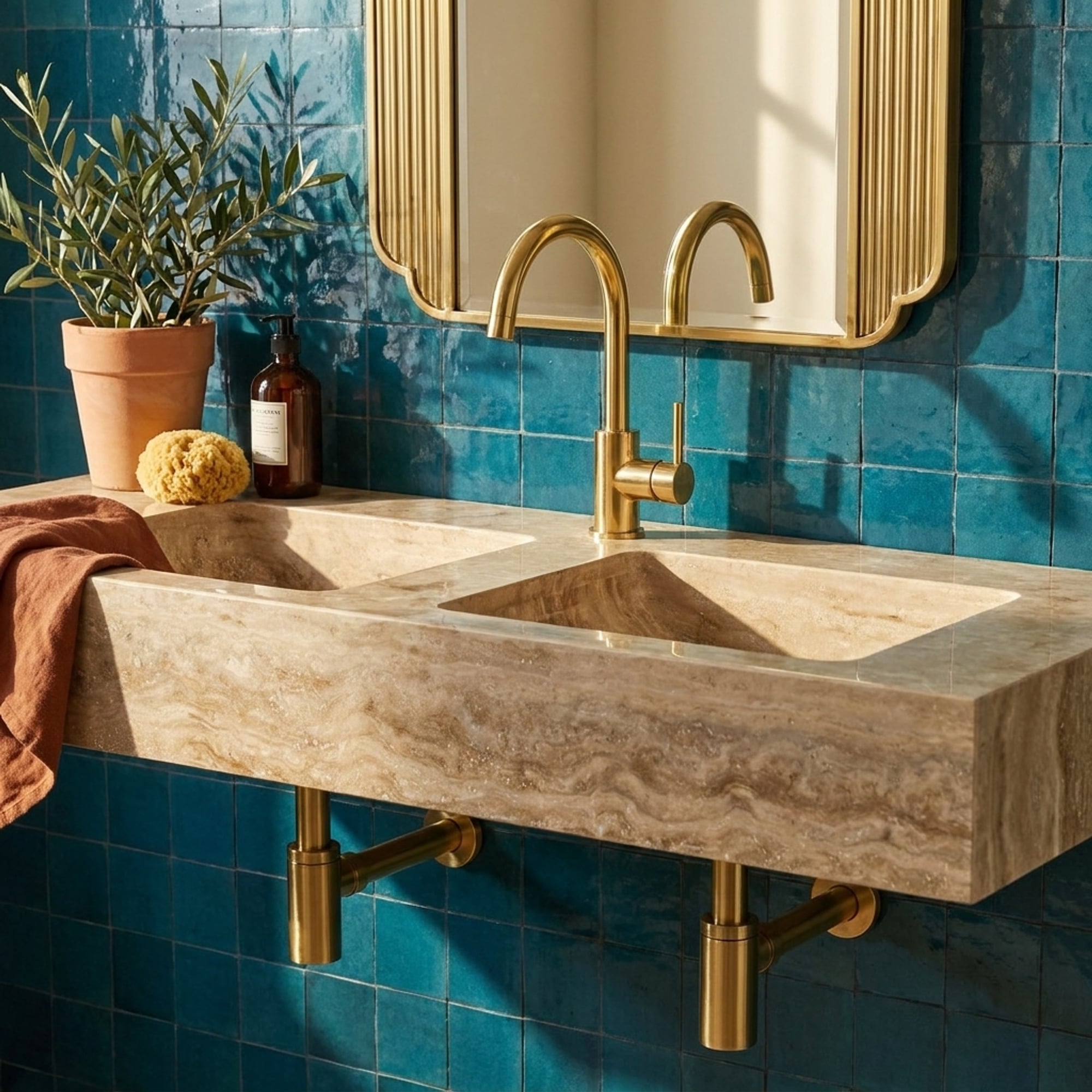 Travertine Marble Sink