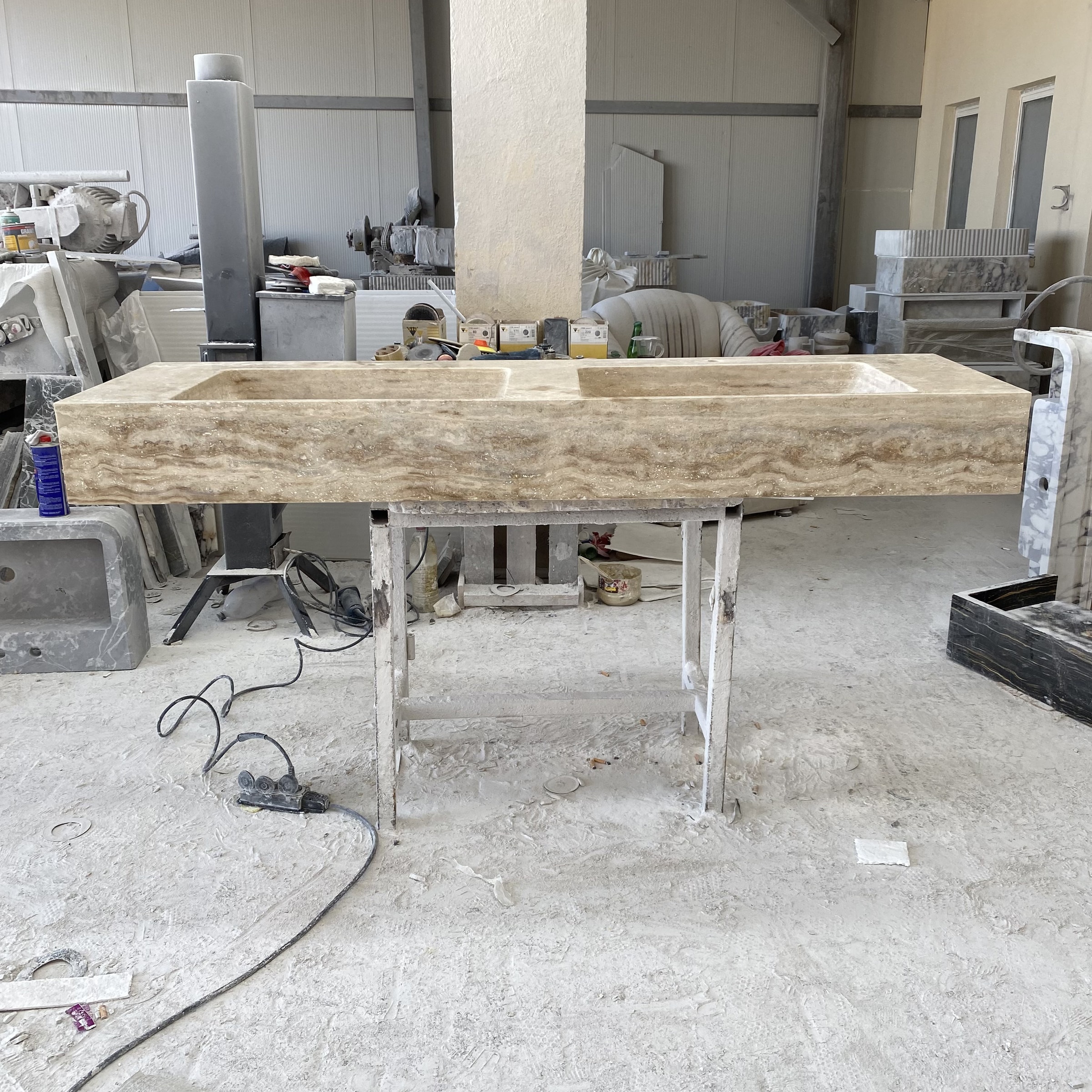 Travertine Marble Sink — view 2