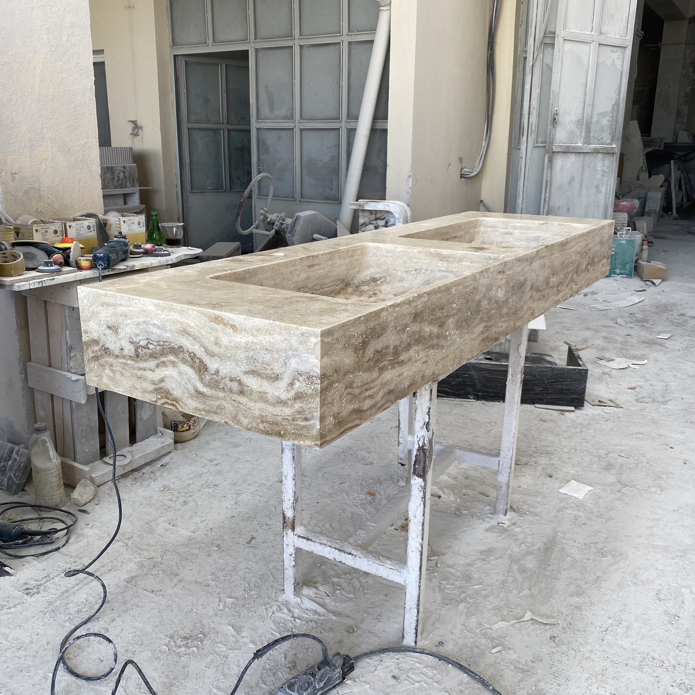 Travertine Marble Sink — view 8