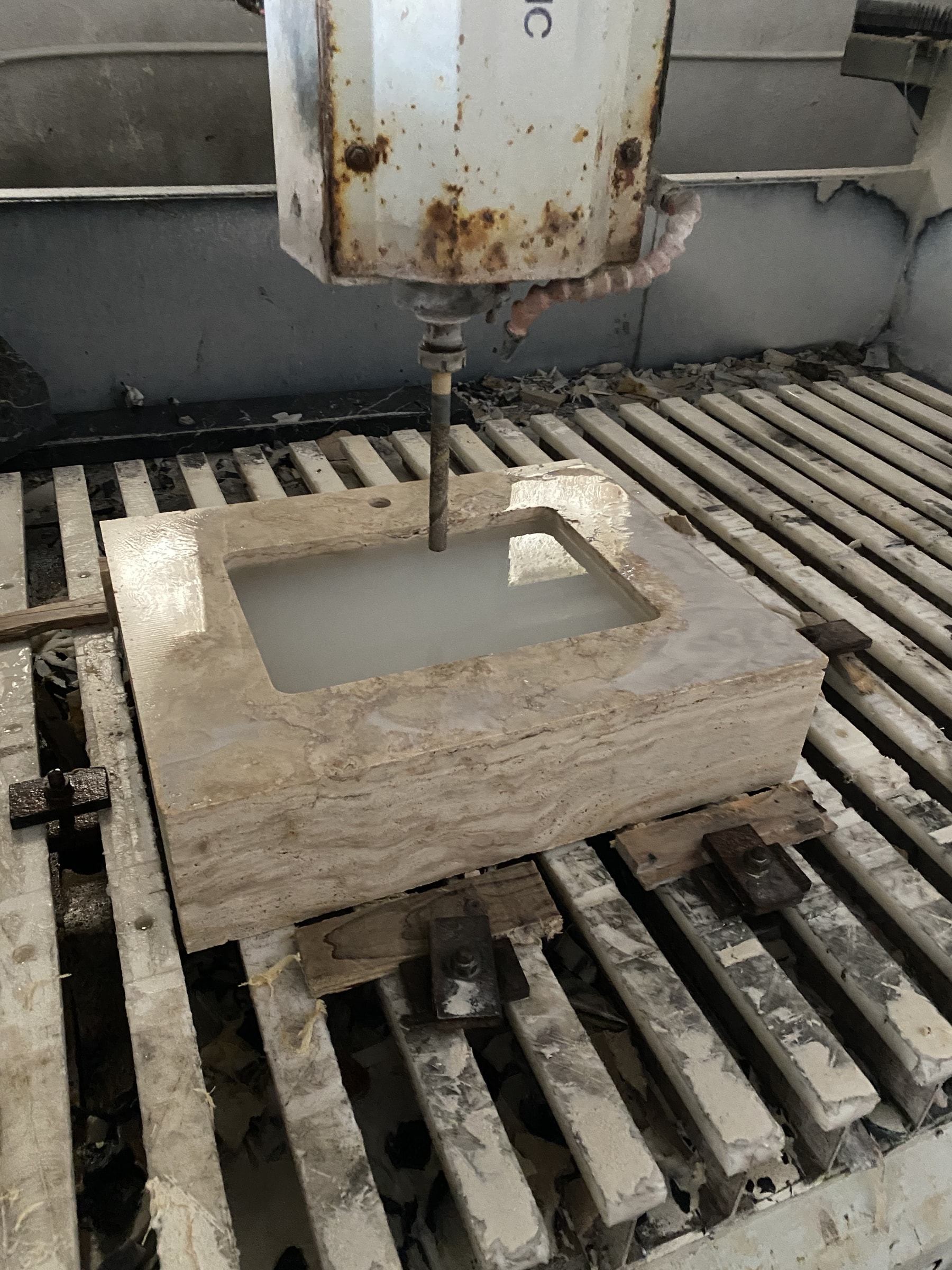 Travertine Marble Vanity — view 6