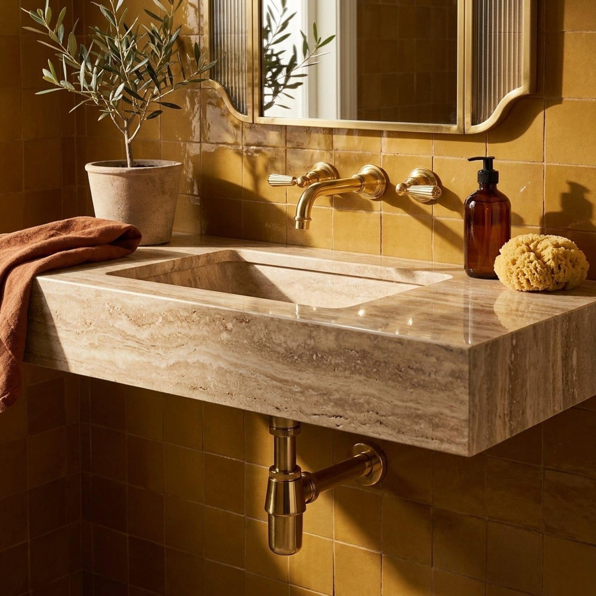 Travertine Marble Sink