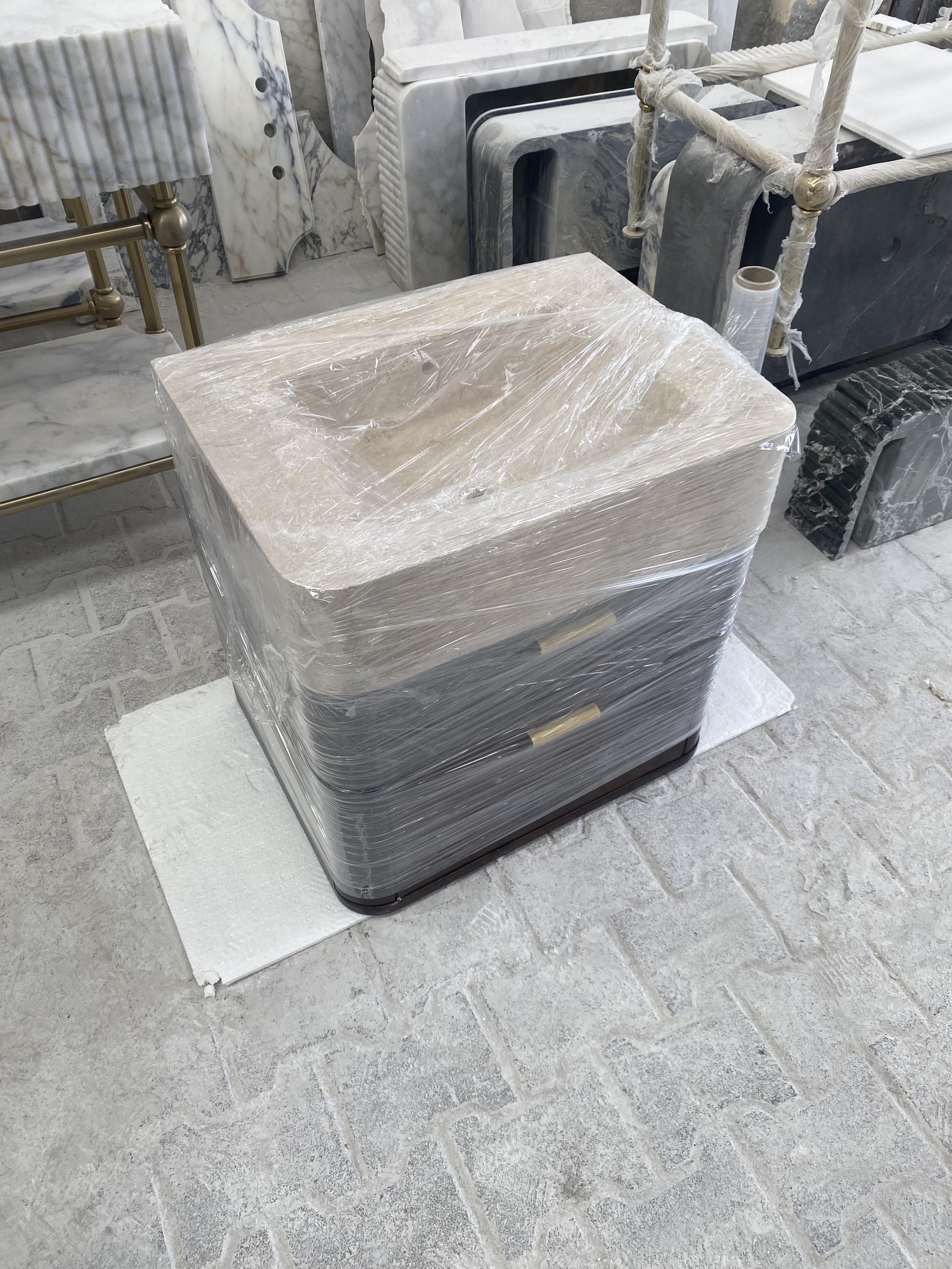 Travertine Marble Vanity — view 8