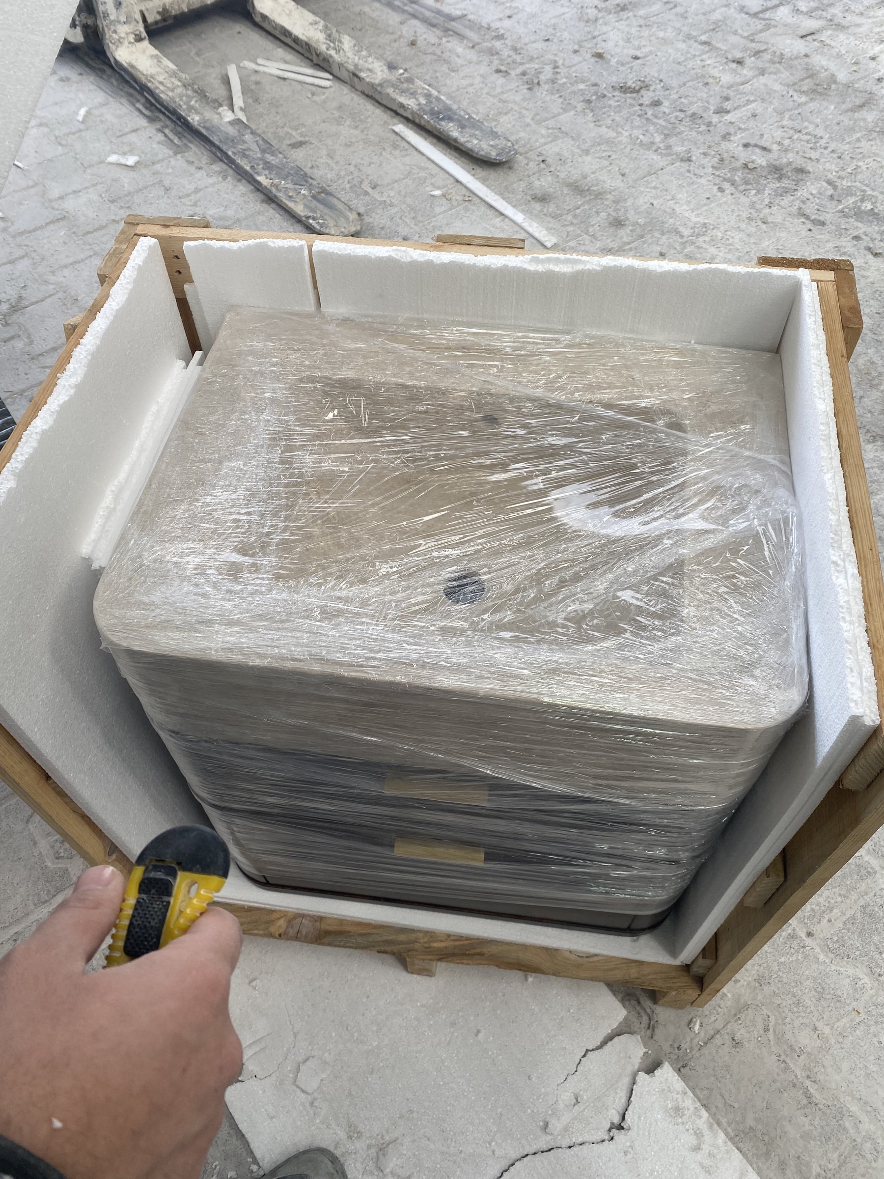 Travertine Marble Vanity — view 9