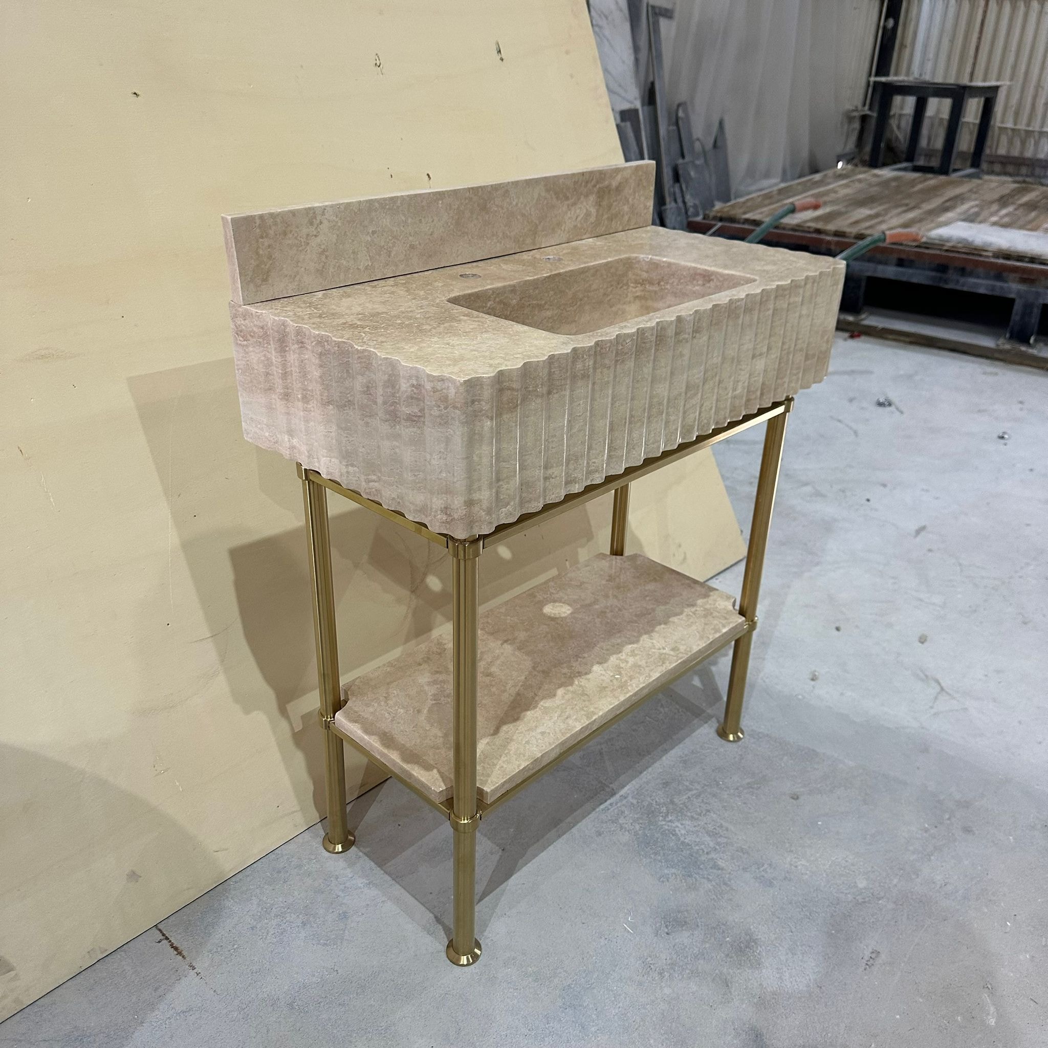 Travertine Marble Sink — view 5
