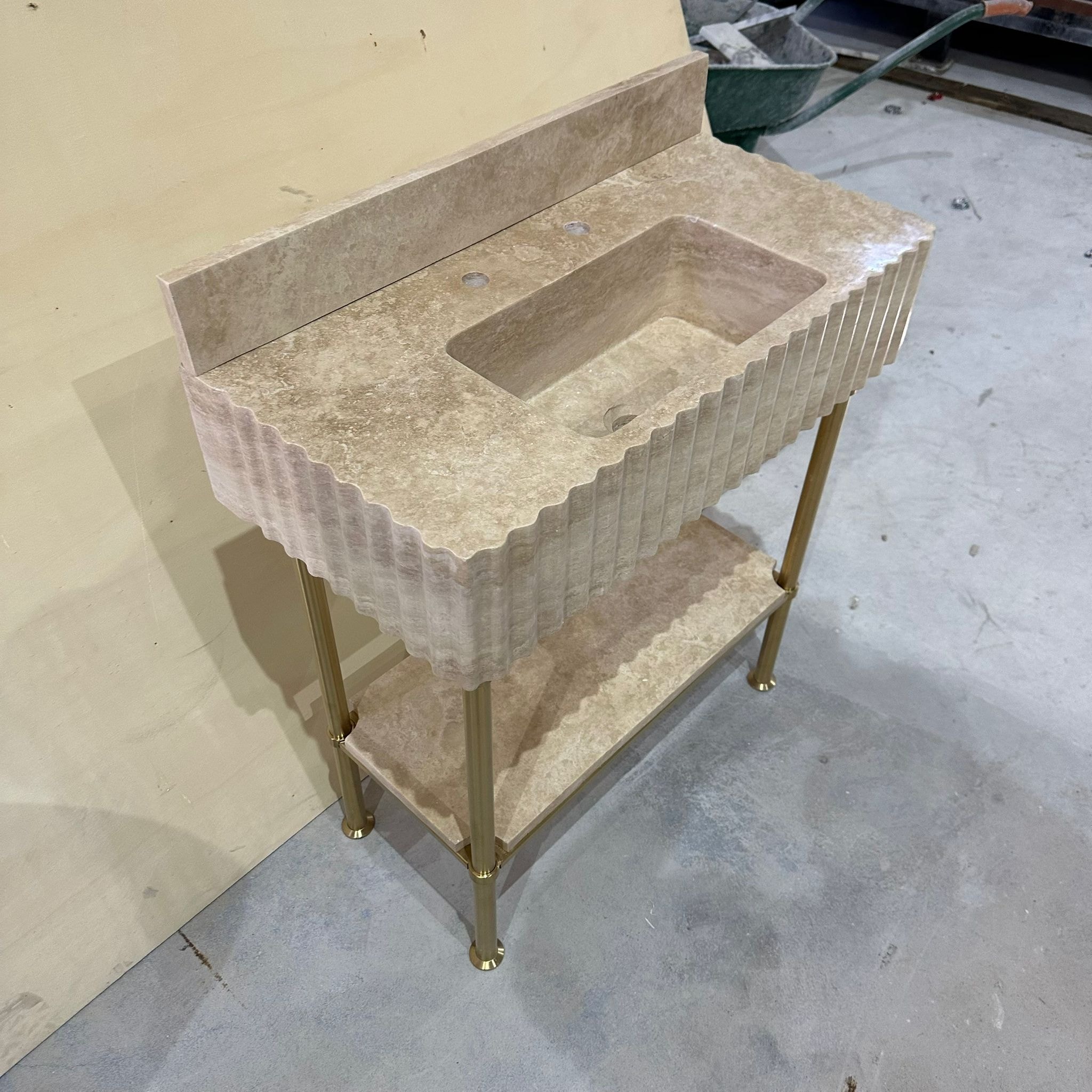 Travertine Marble Sink — view 2