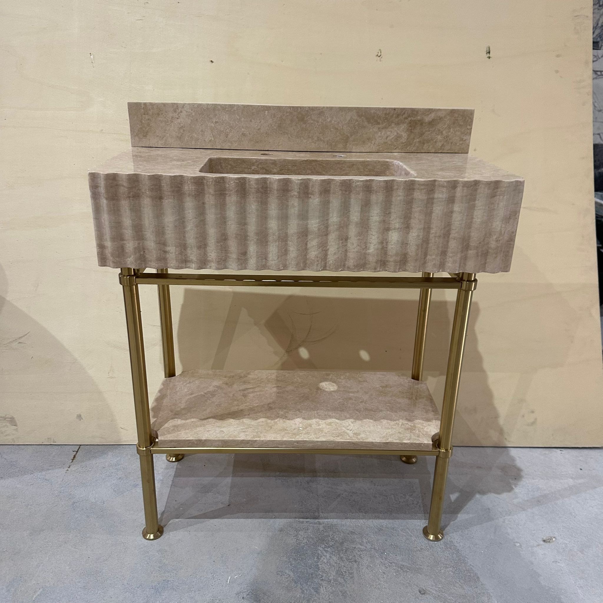 Travertine Marble Sink — view 4
