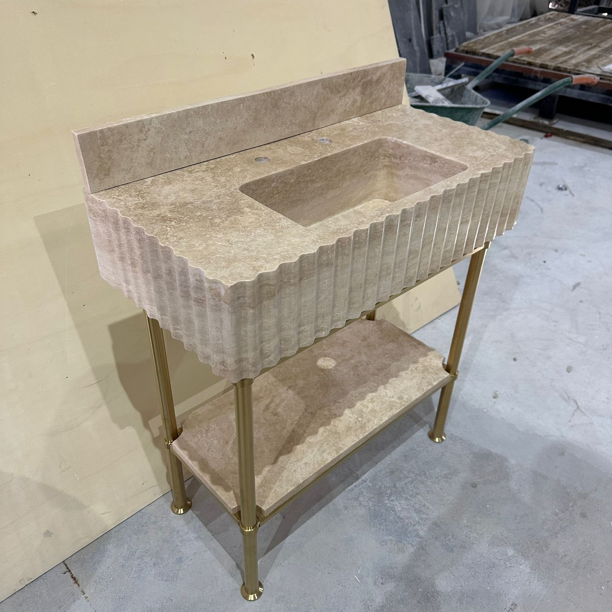 Travertine Marble Sink — view 3