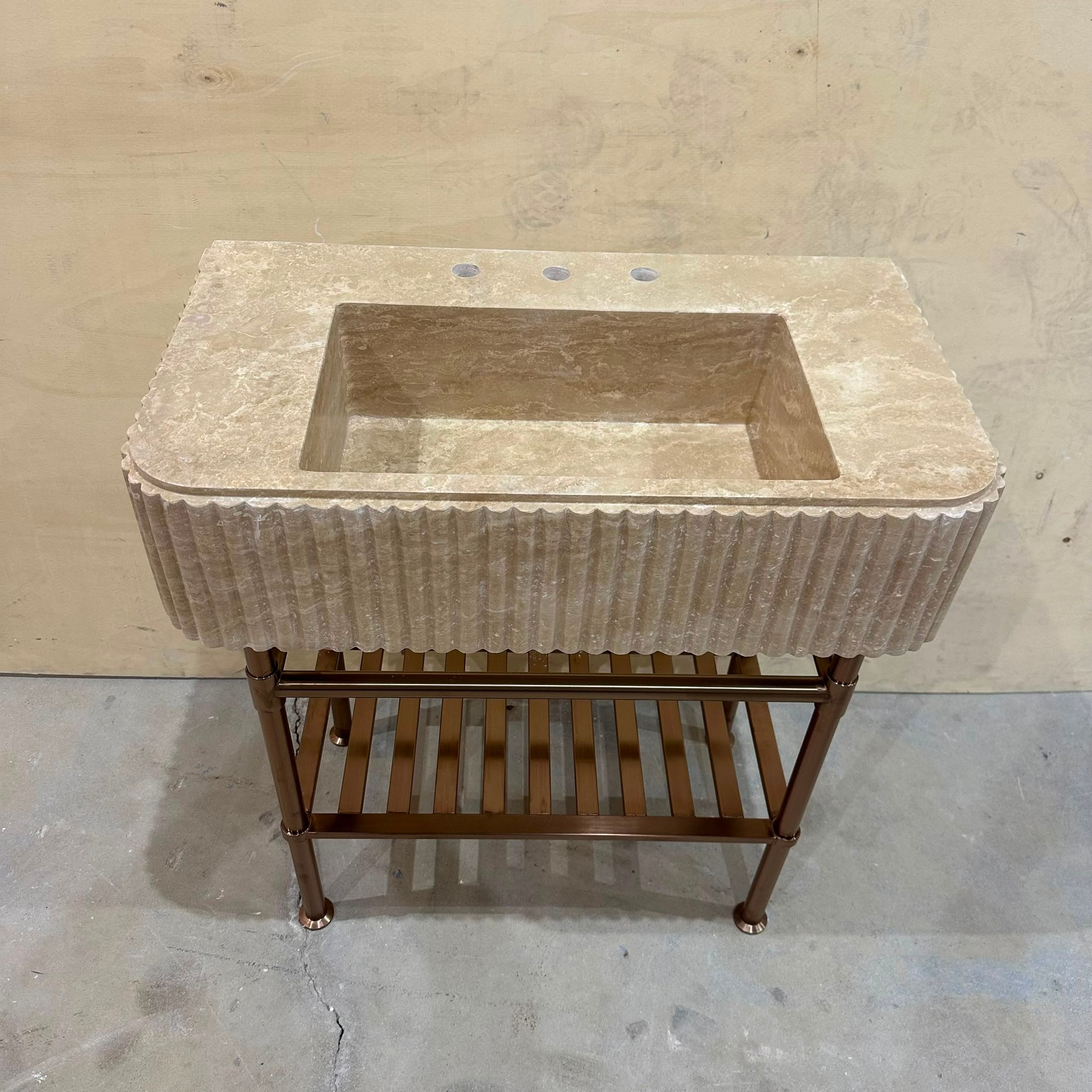 Travertine Marble Sink — view 3