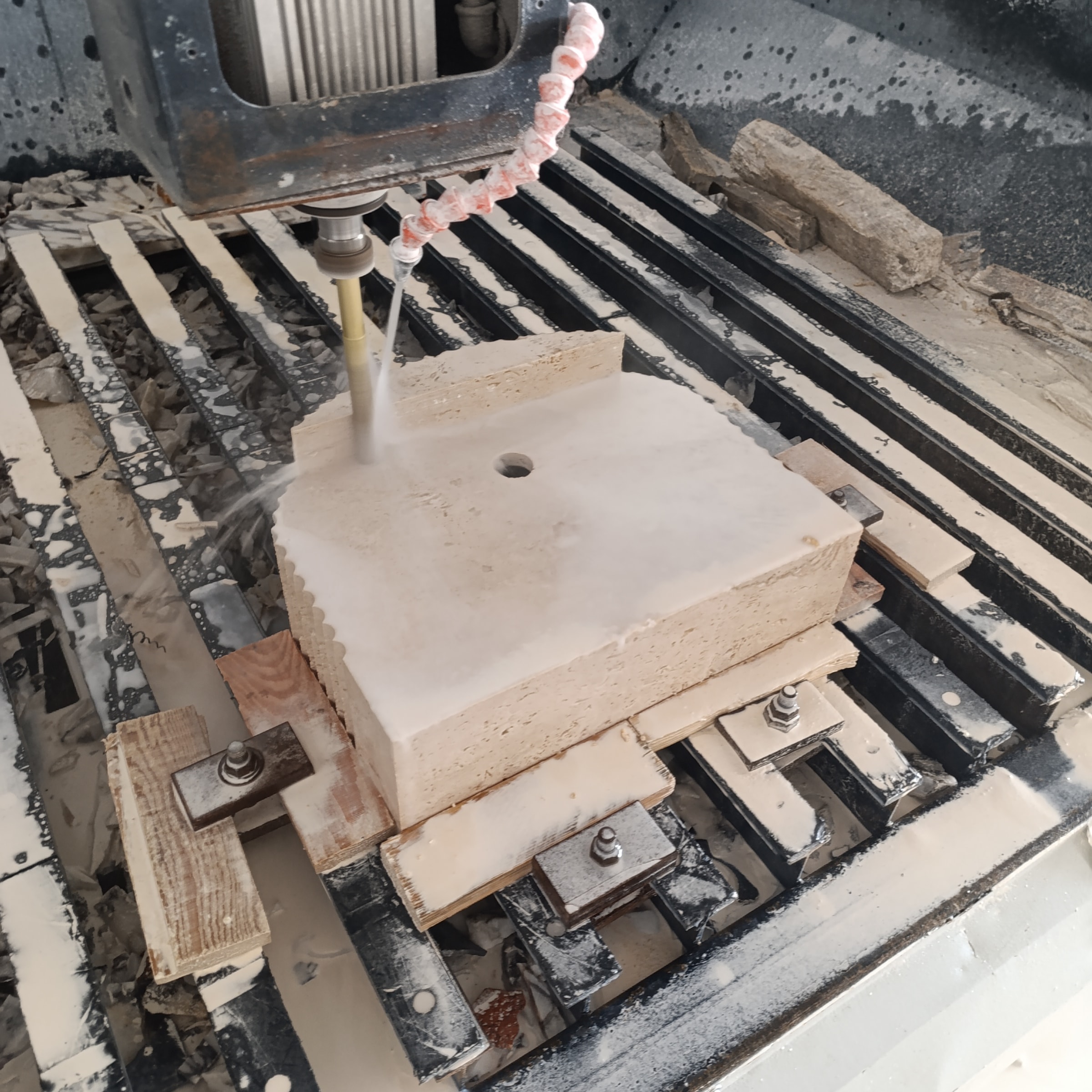 Travertine Marble Sink — view 6