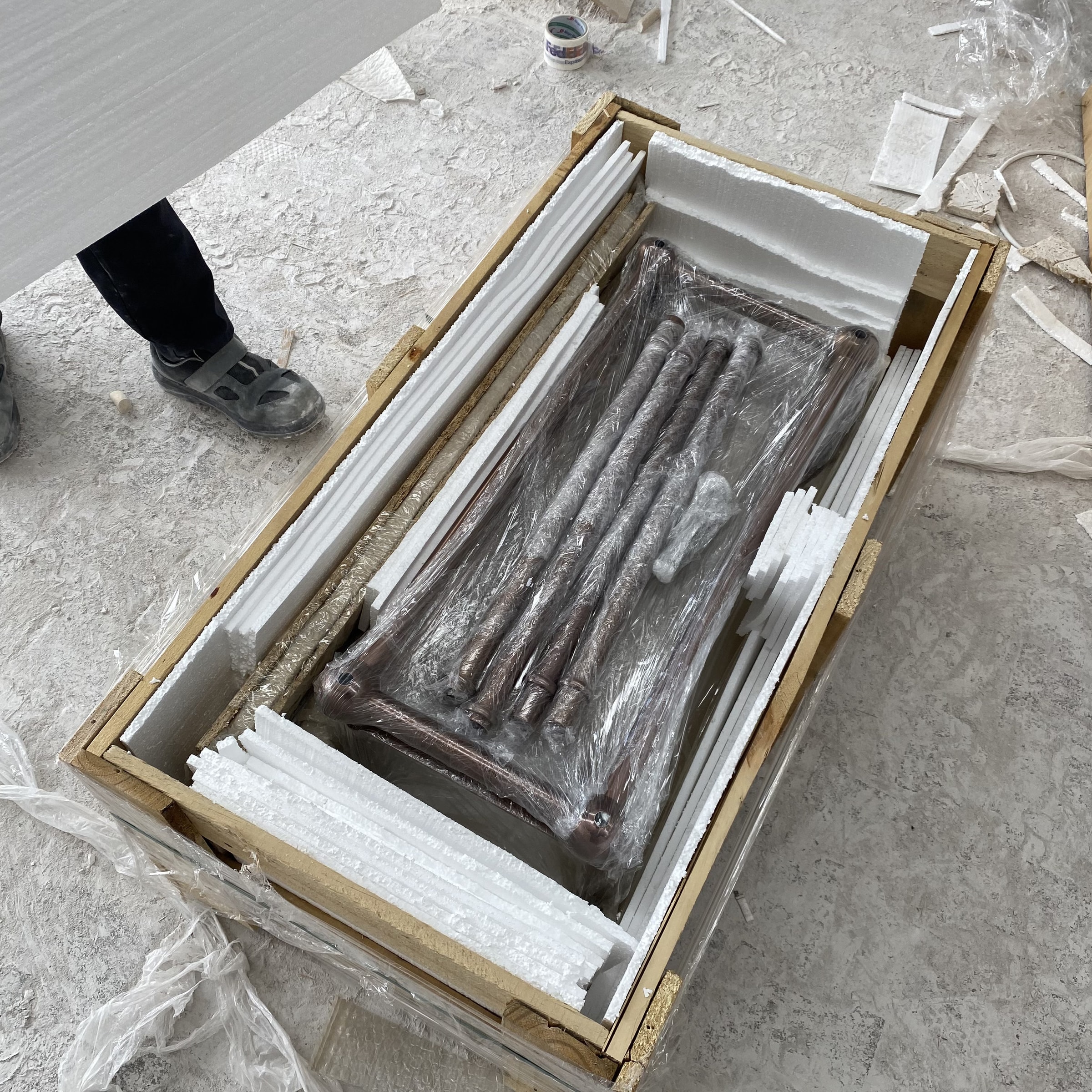 Travertine Marble Sink — view 9