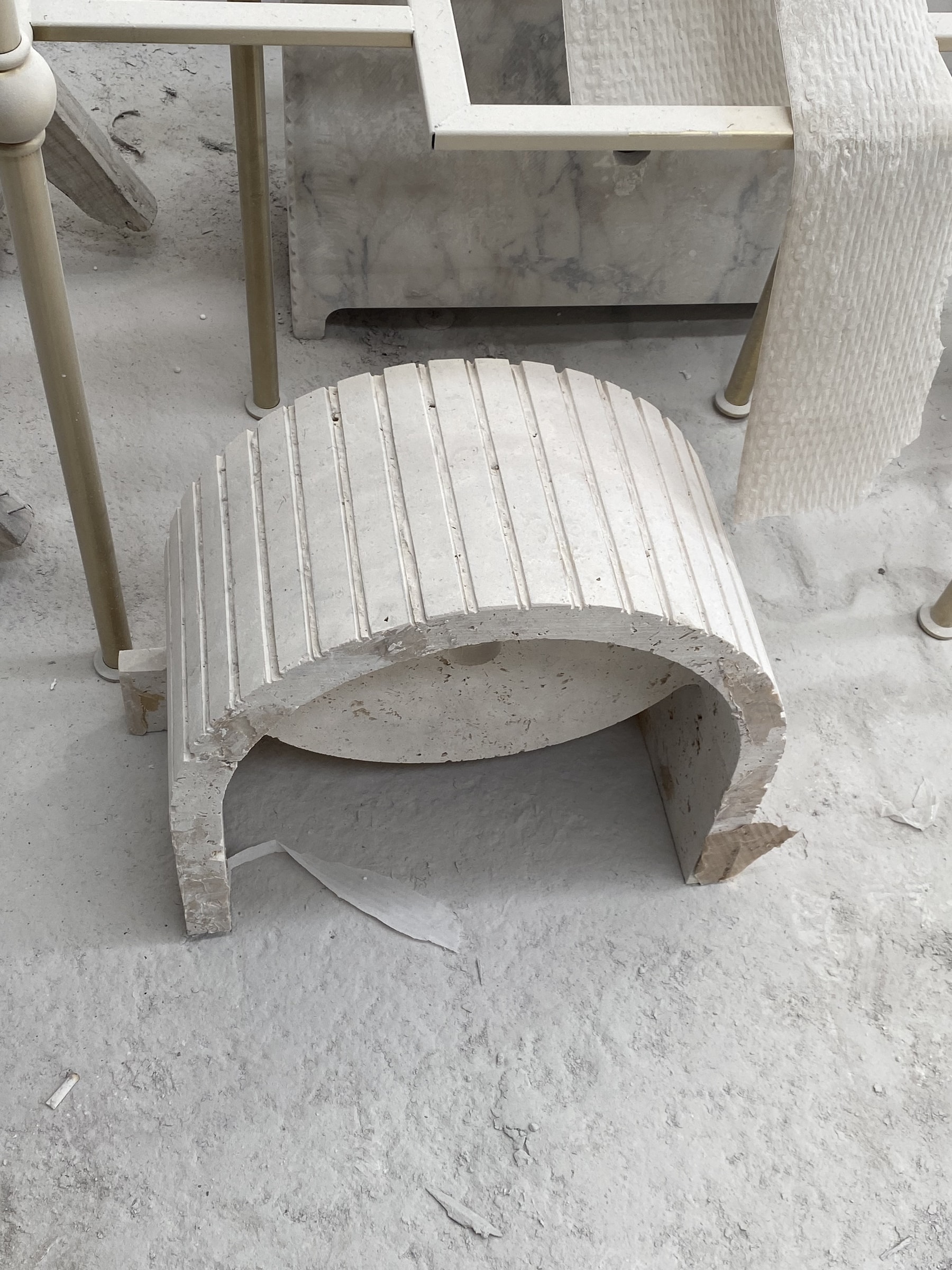 Travertine Marble Sink — view 7