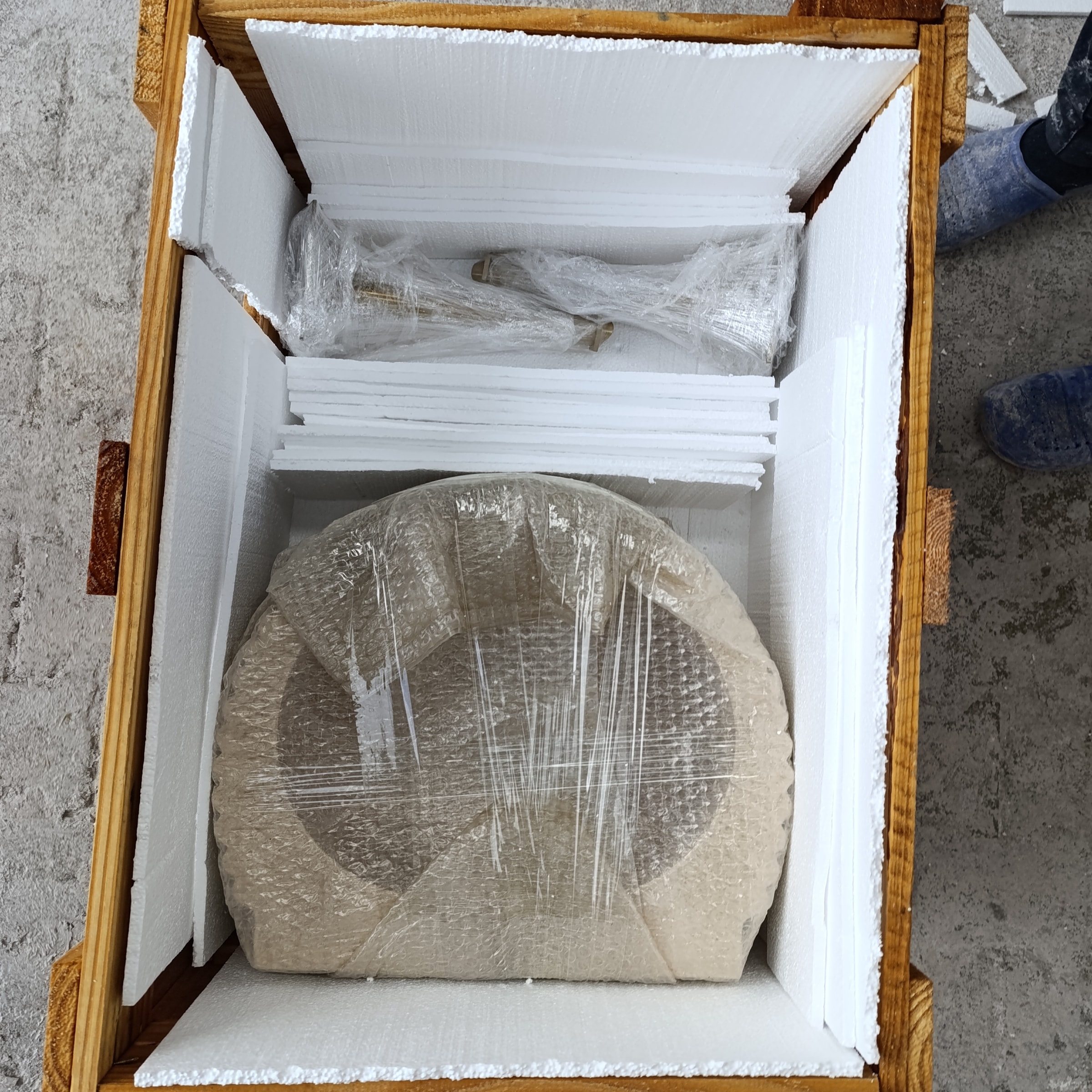 Travertine Marble Sink — view 9
