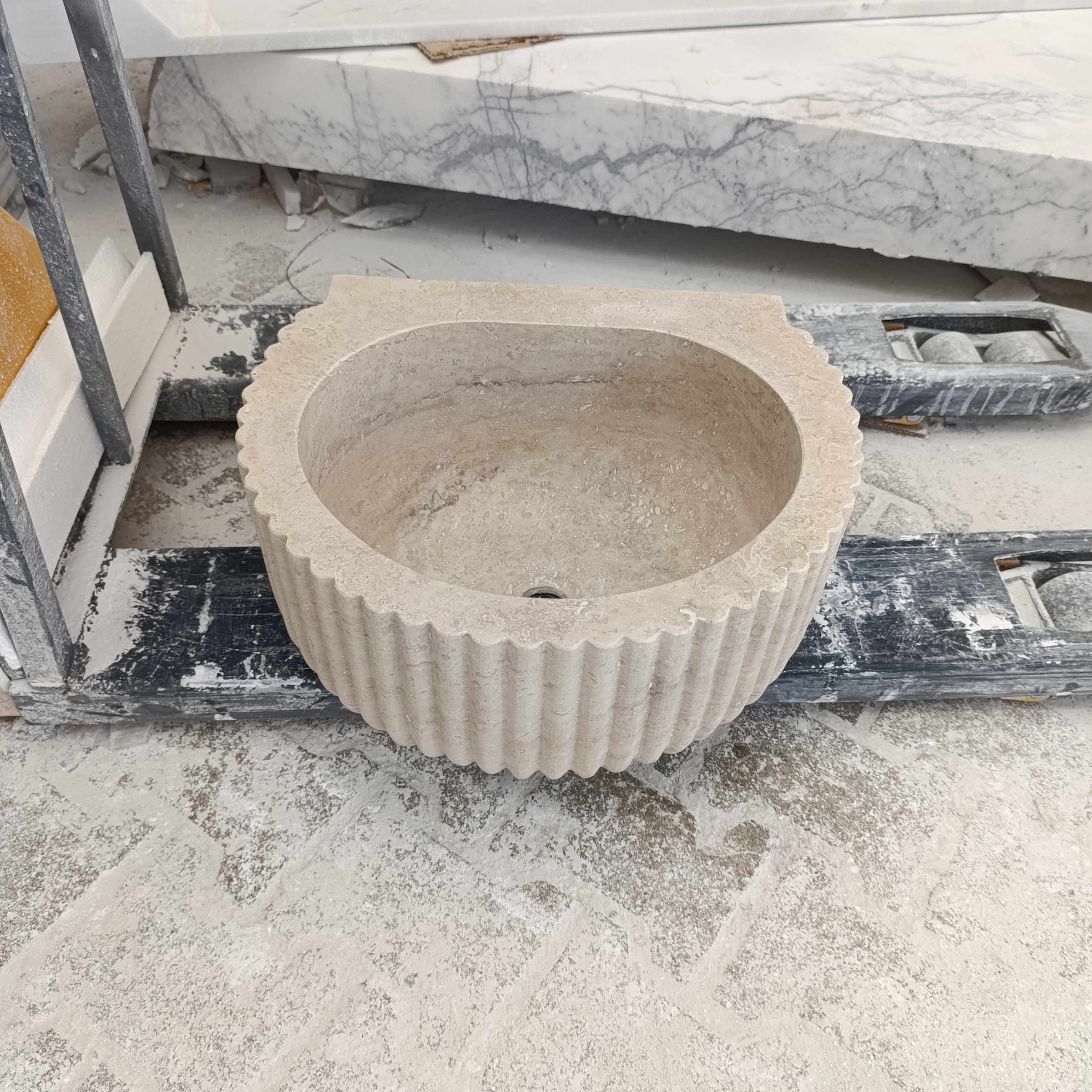 Travertine Marble Sink — view 8