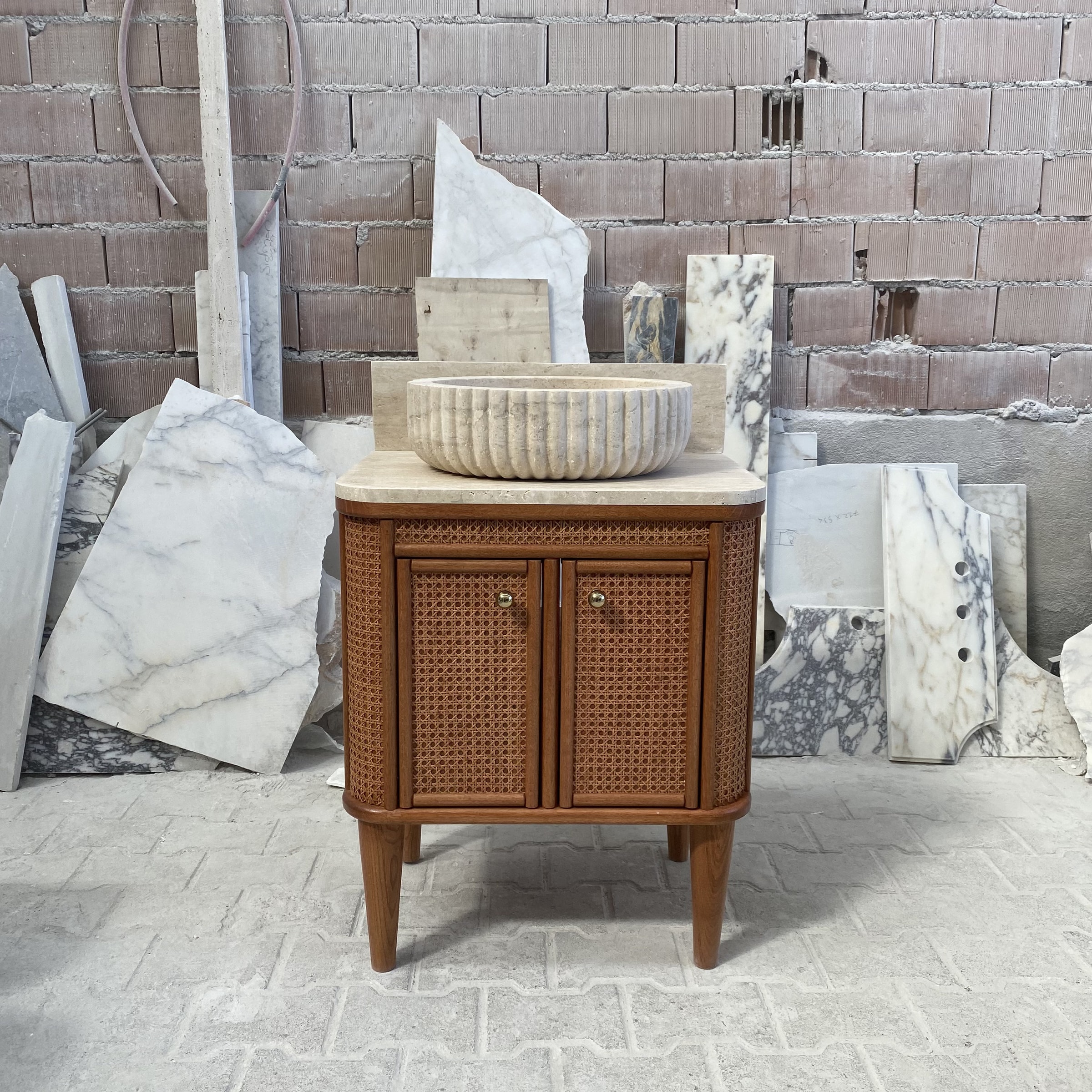 Travertine Marble Vanity — view 4