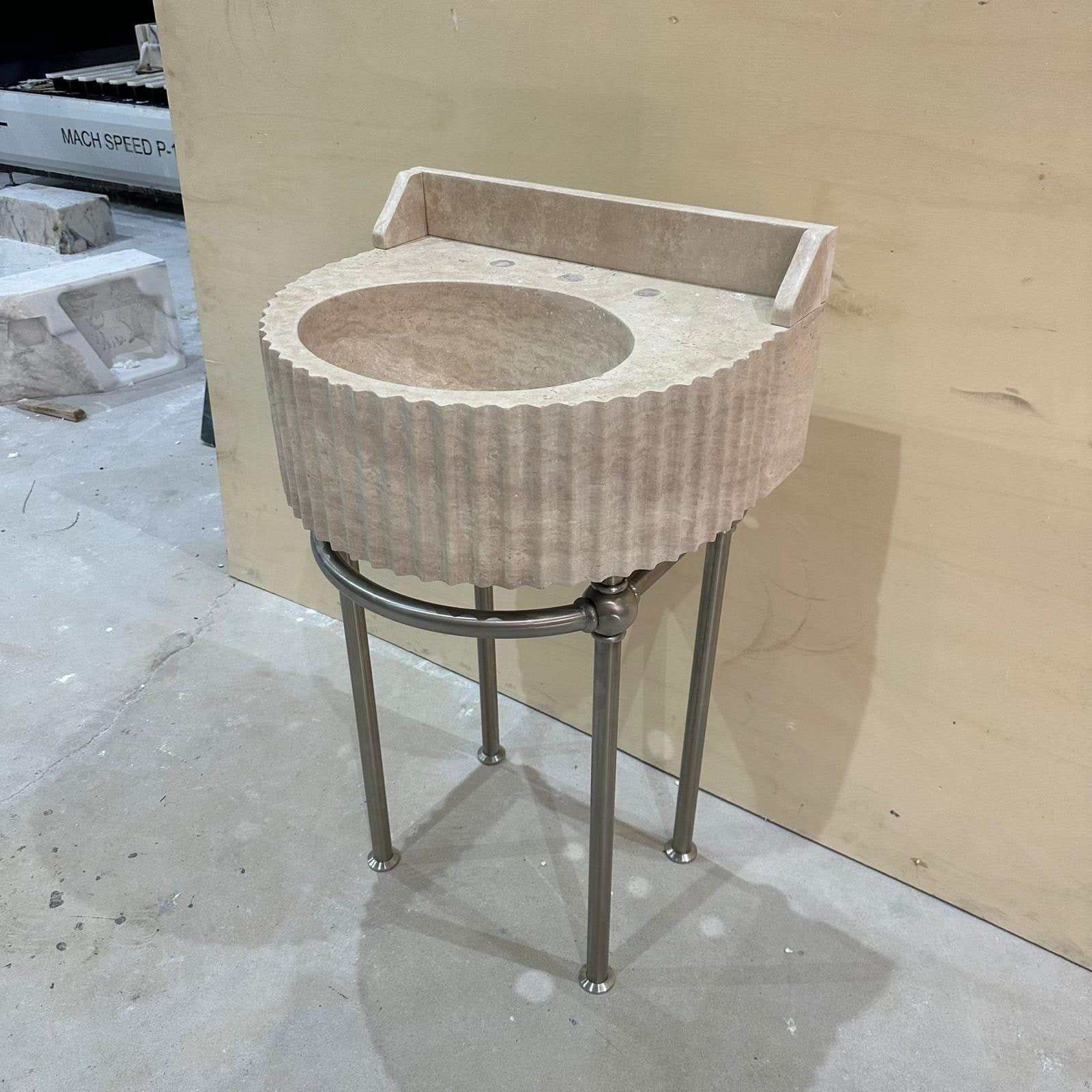 Travertine Marble Sink — view 5
