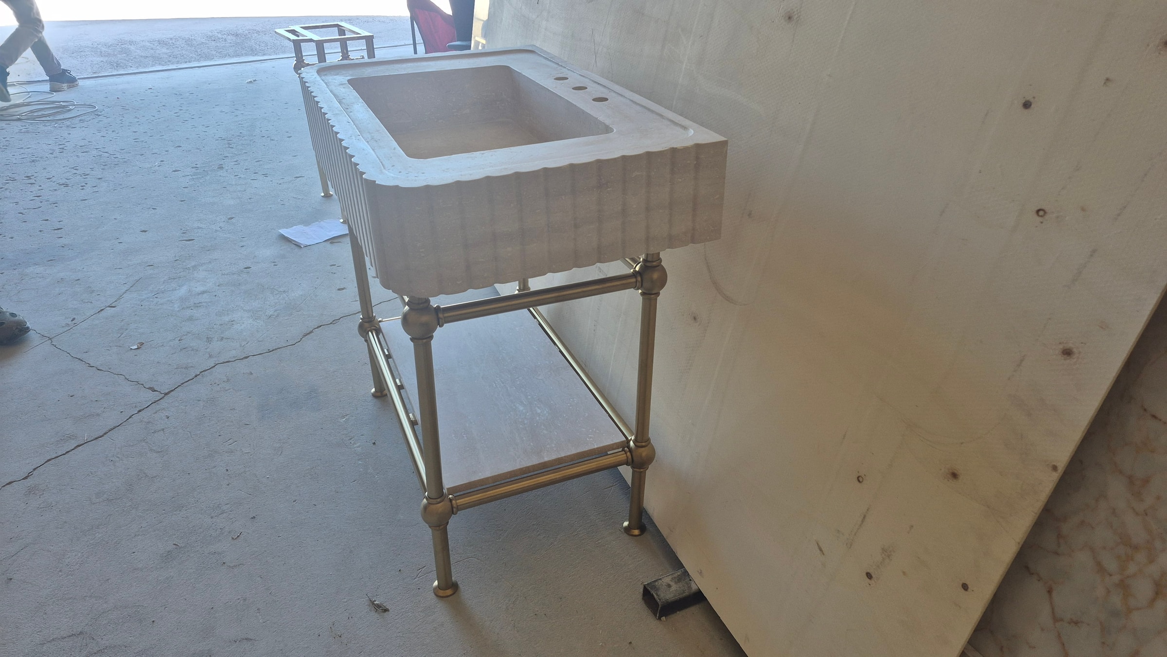 Travertine Marble Sink — view 2