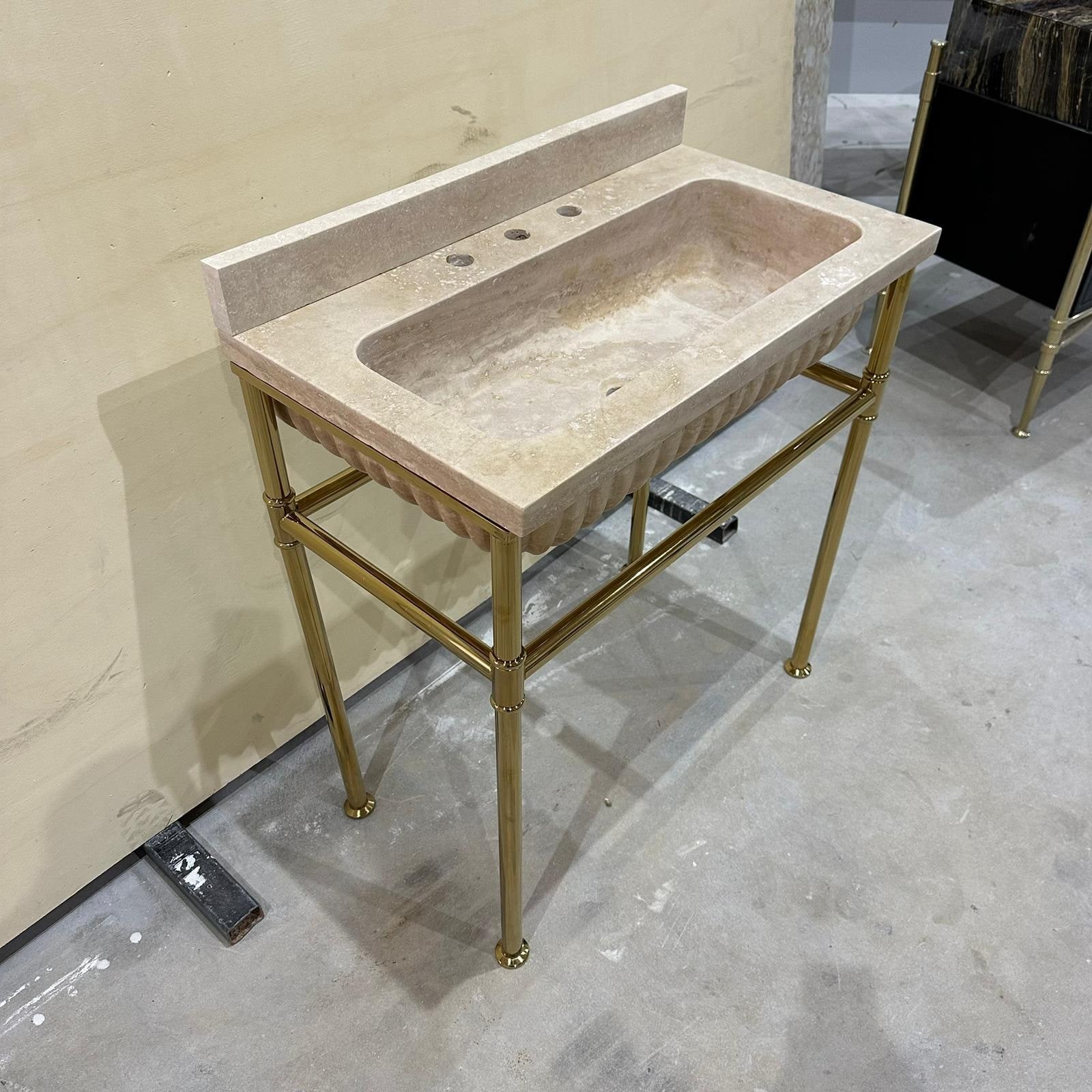 Travertine Marble Sink — view 2