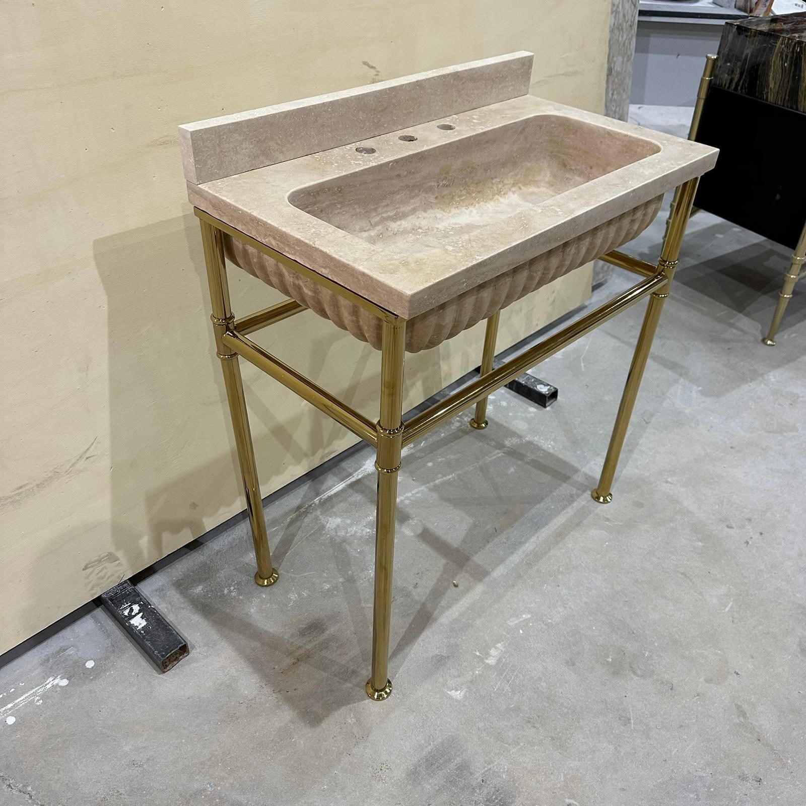 Travertine Marble Sink — view 5
