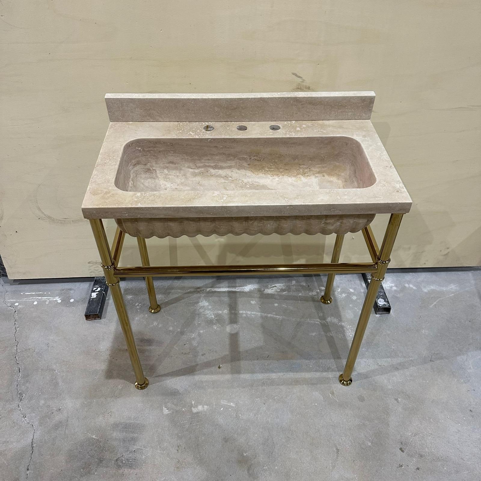 Travertine Marble Sink — view 6