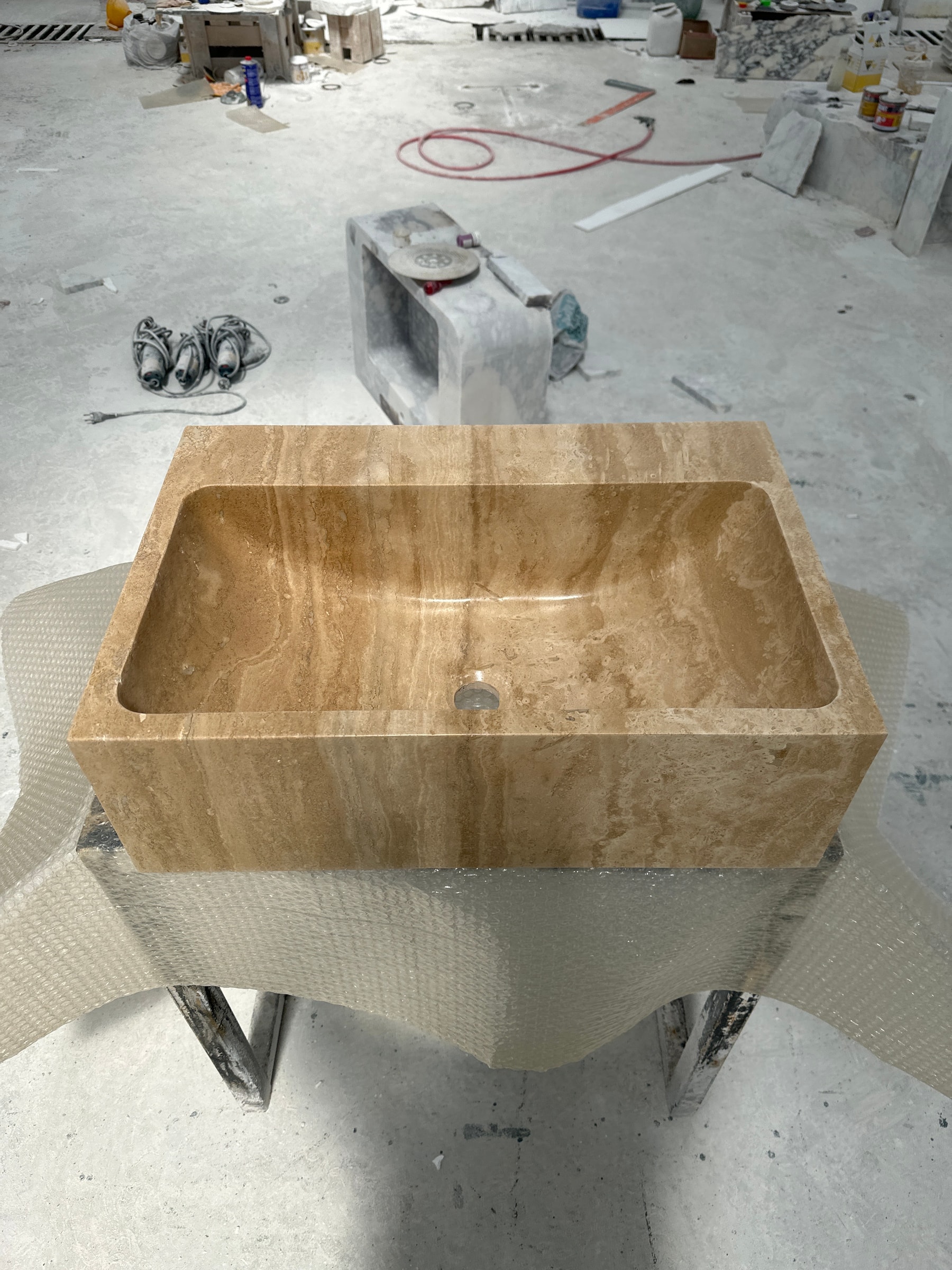 Travertine Marble Sink — view 4