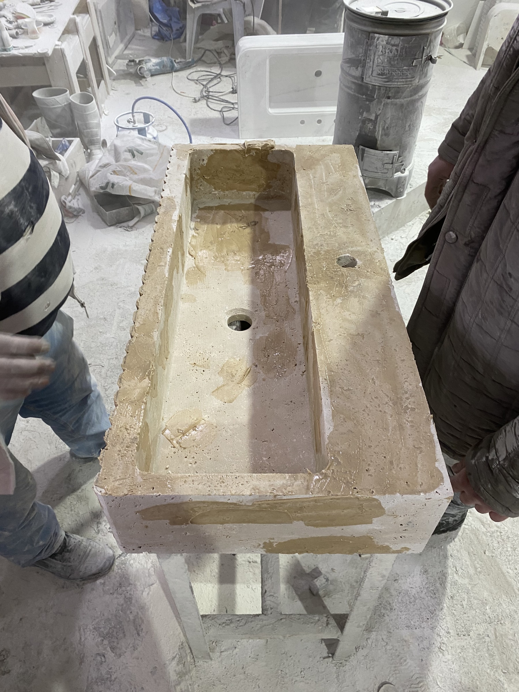 Travertine Marble Vanity — view 6