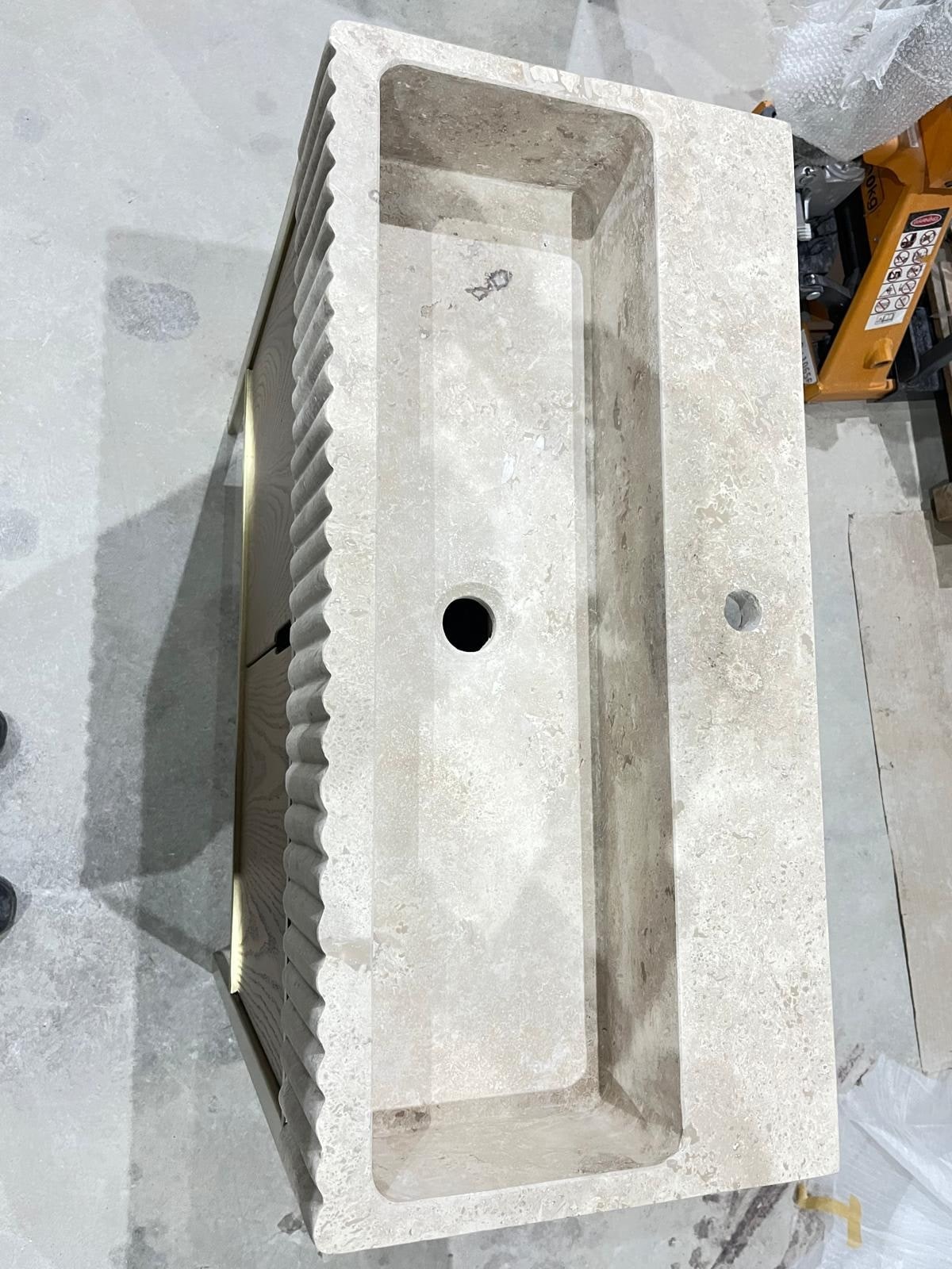 Travertine Marble Vanity — view 2