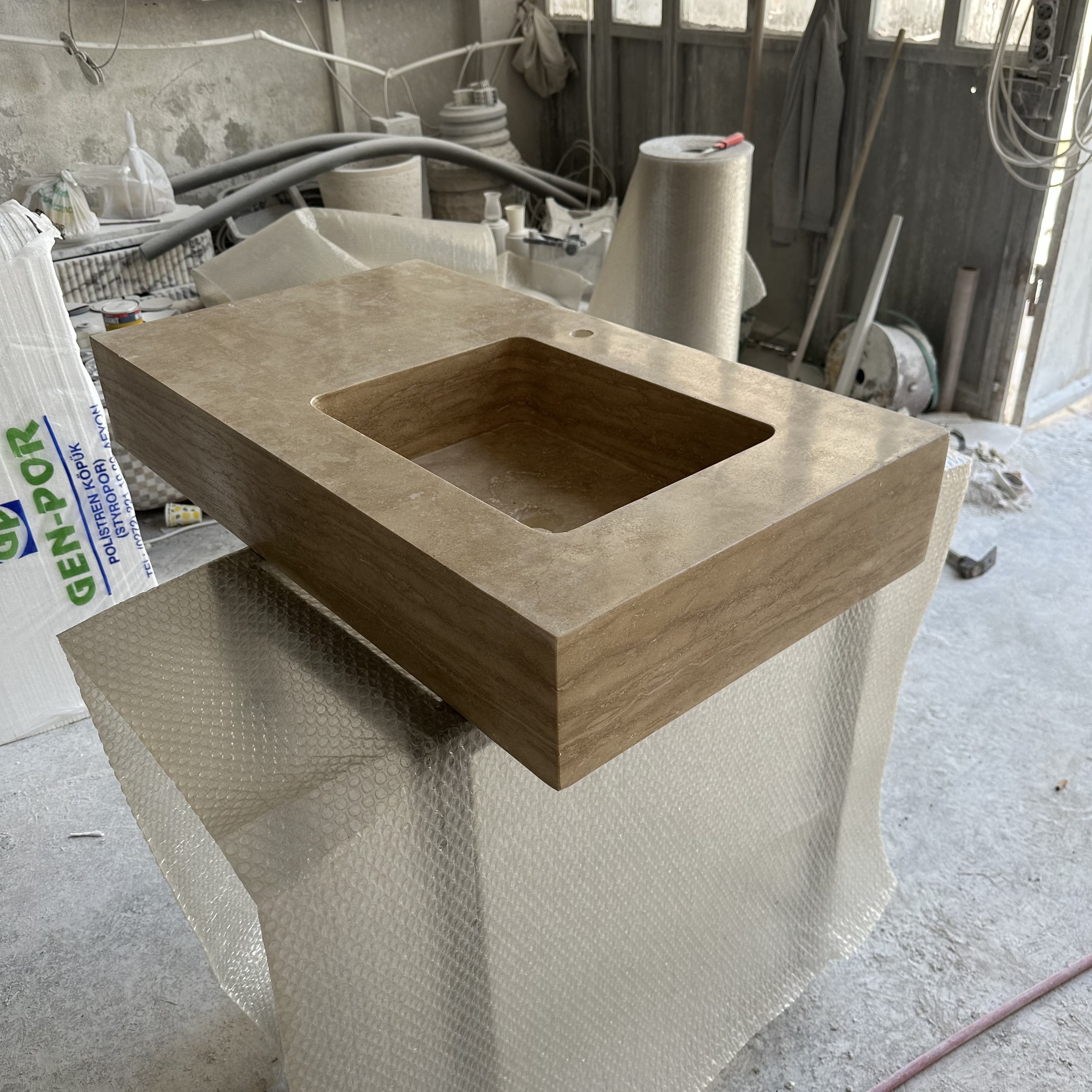 Travertine Marble Sink — view 3