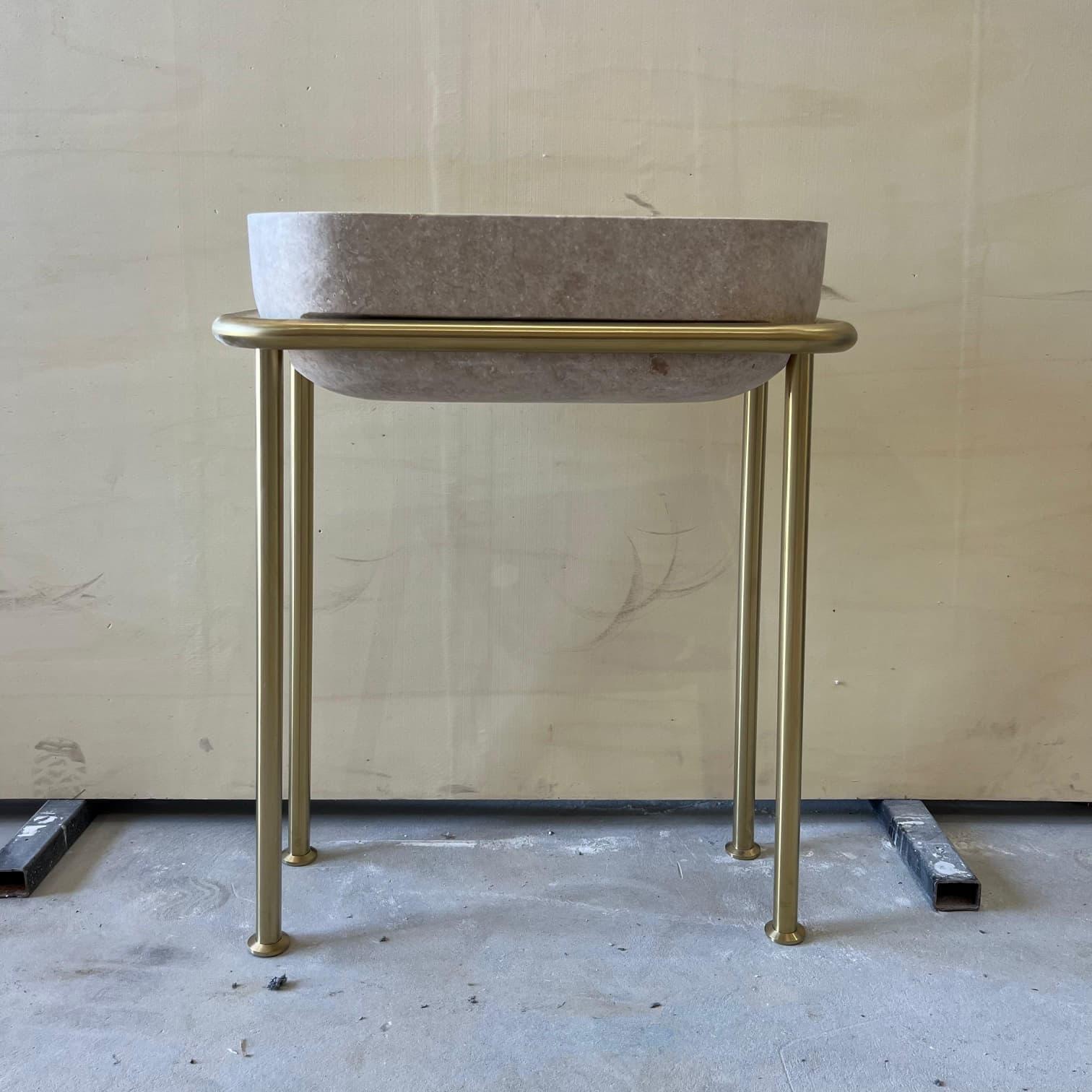 Travertine Marble Sink — view 4