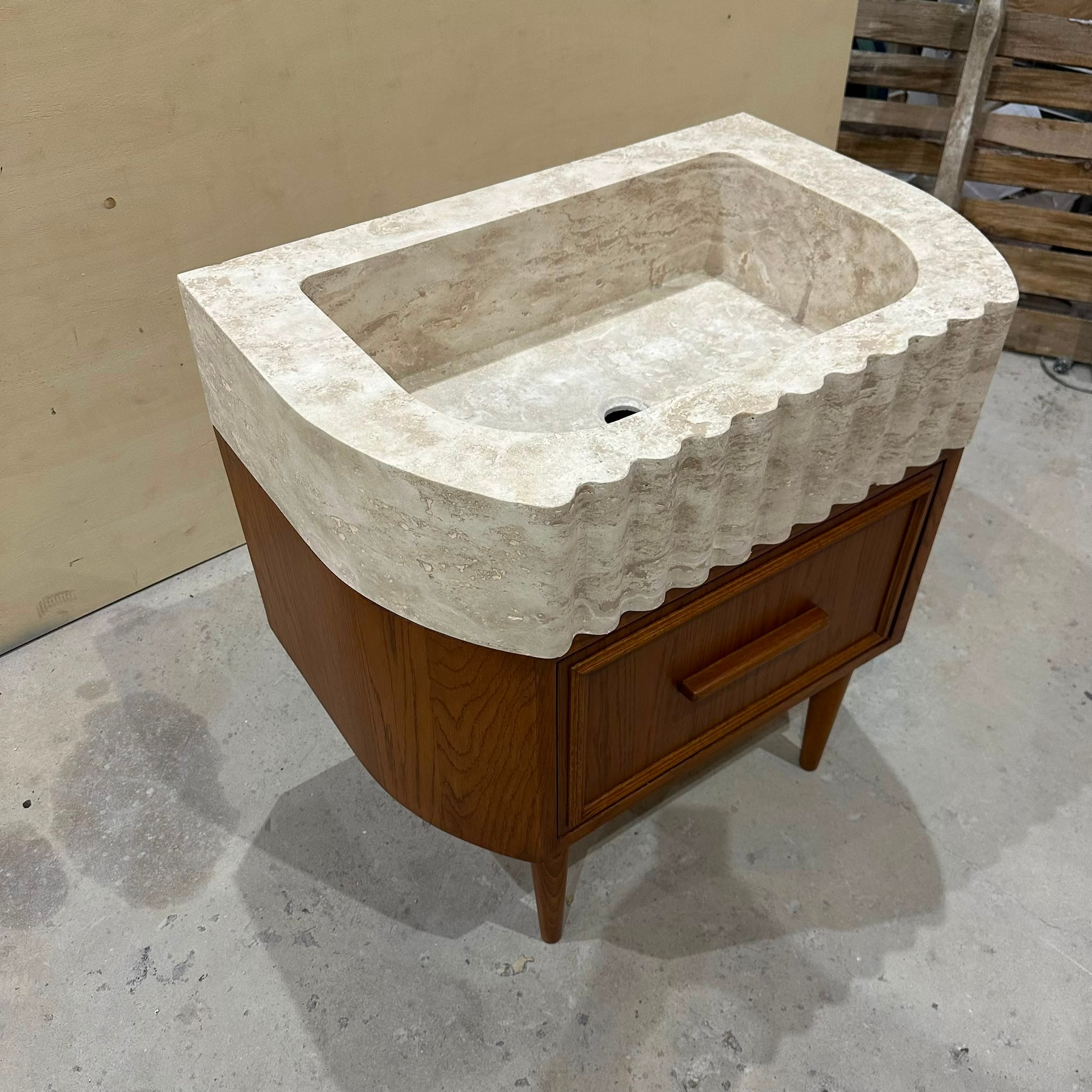 Travertine Marble Vanity — view 2